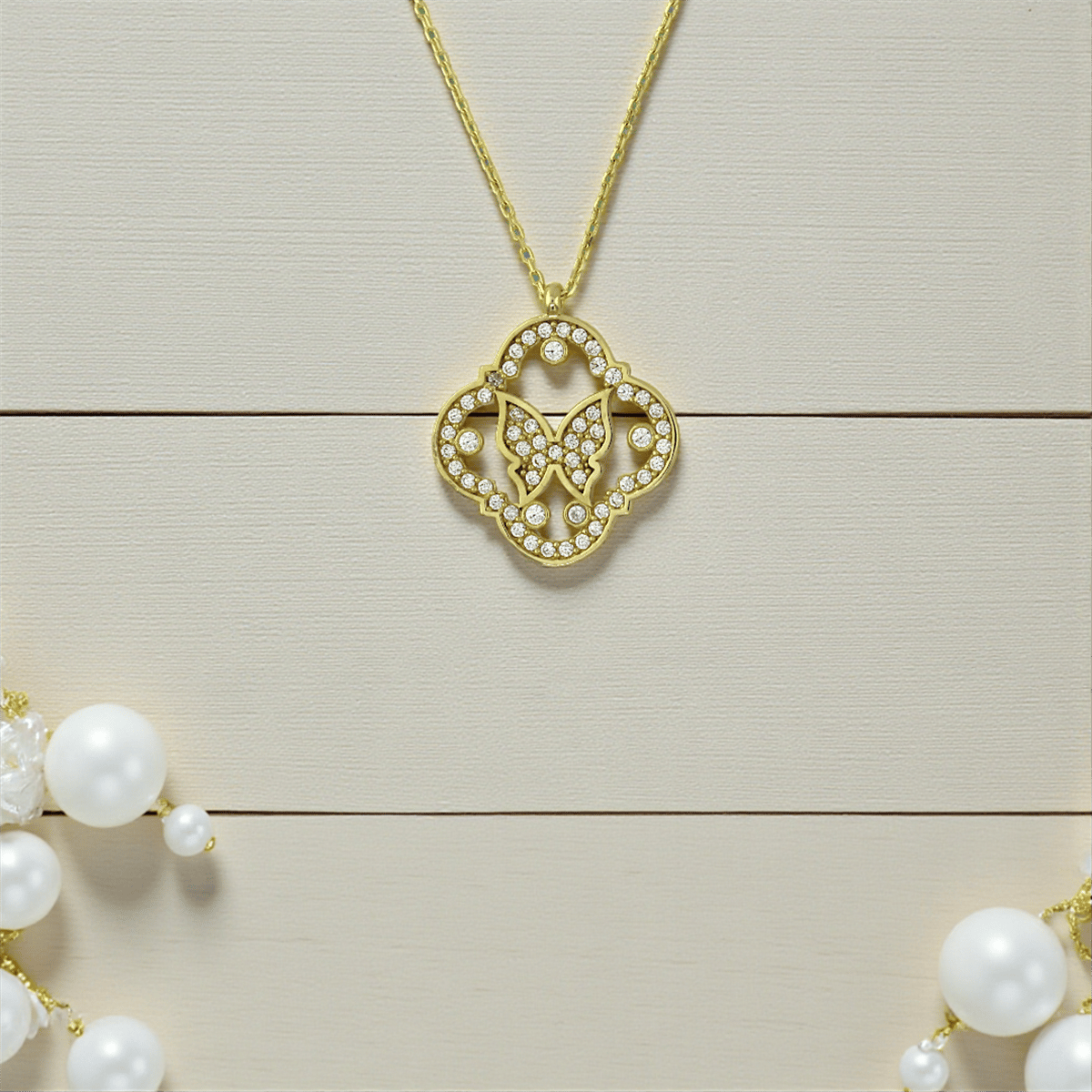 14 Ayar Altın Tasarım Kolye  -  K214938