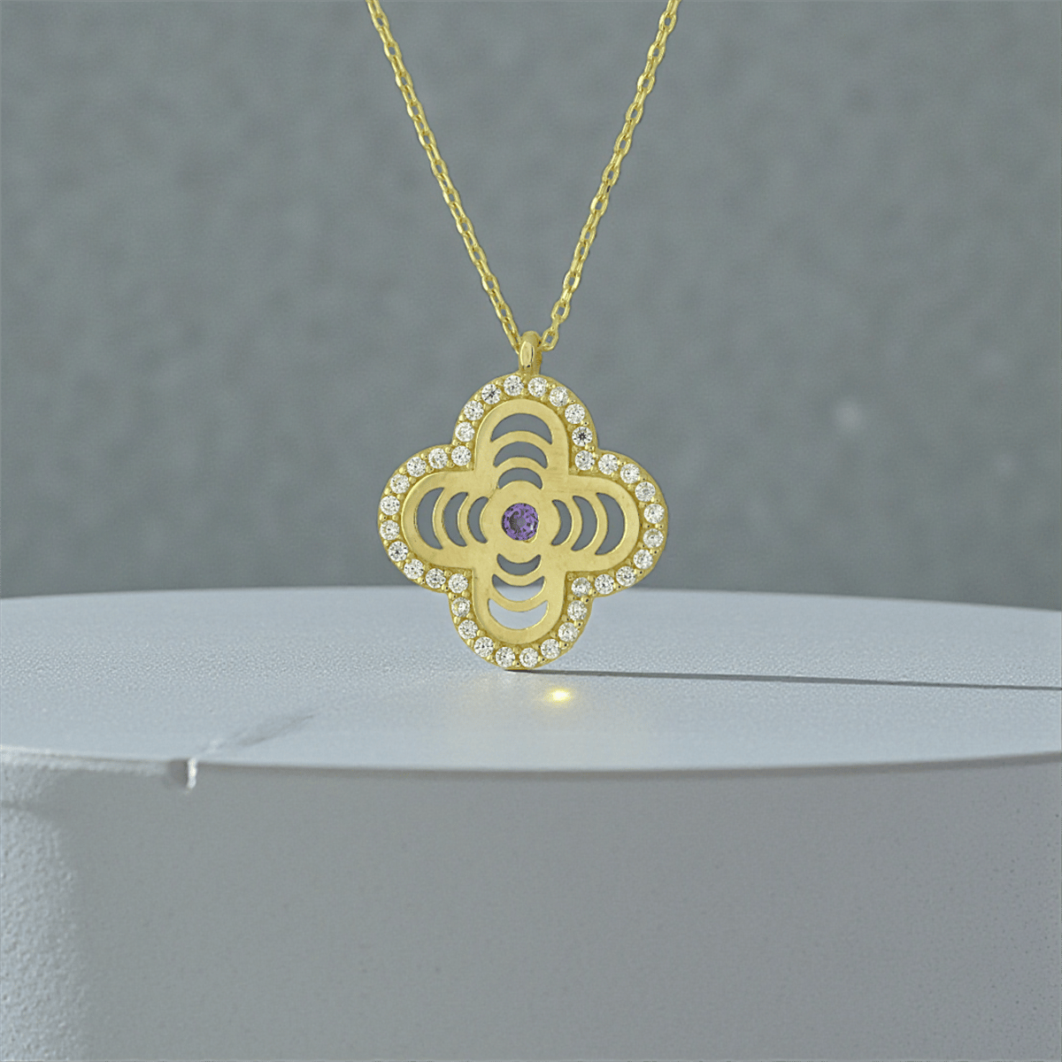 14 Ayar Altın Tasarım Kolye  -  K217933