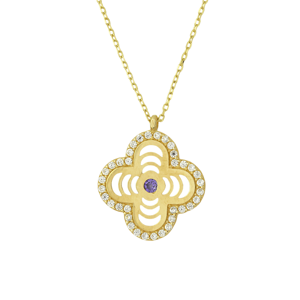 14 Ayar Altın Tasarım Kolye  -  K217933