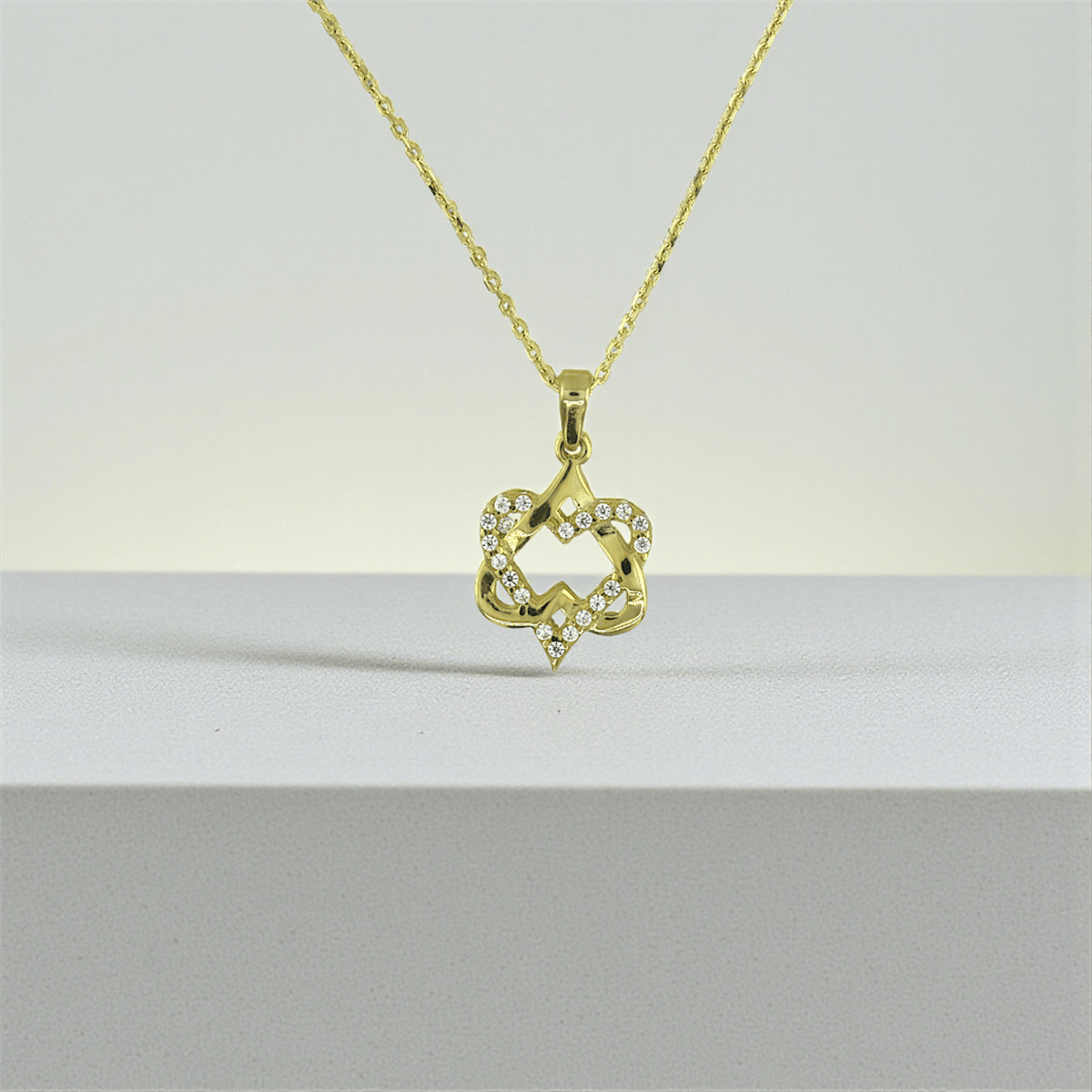 14 Ayar Altın Tasarım Kolye  -  K218423