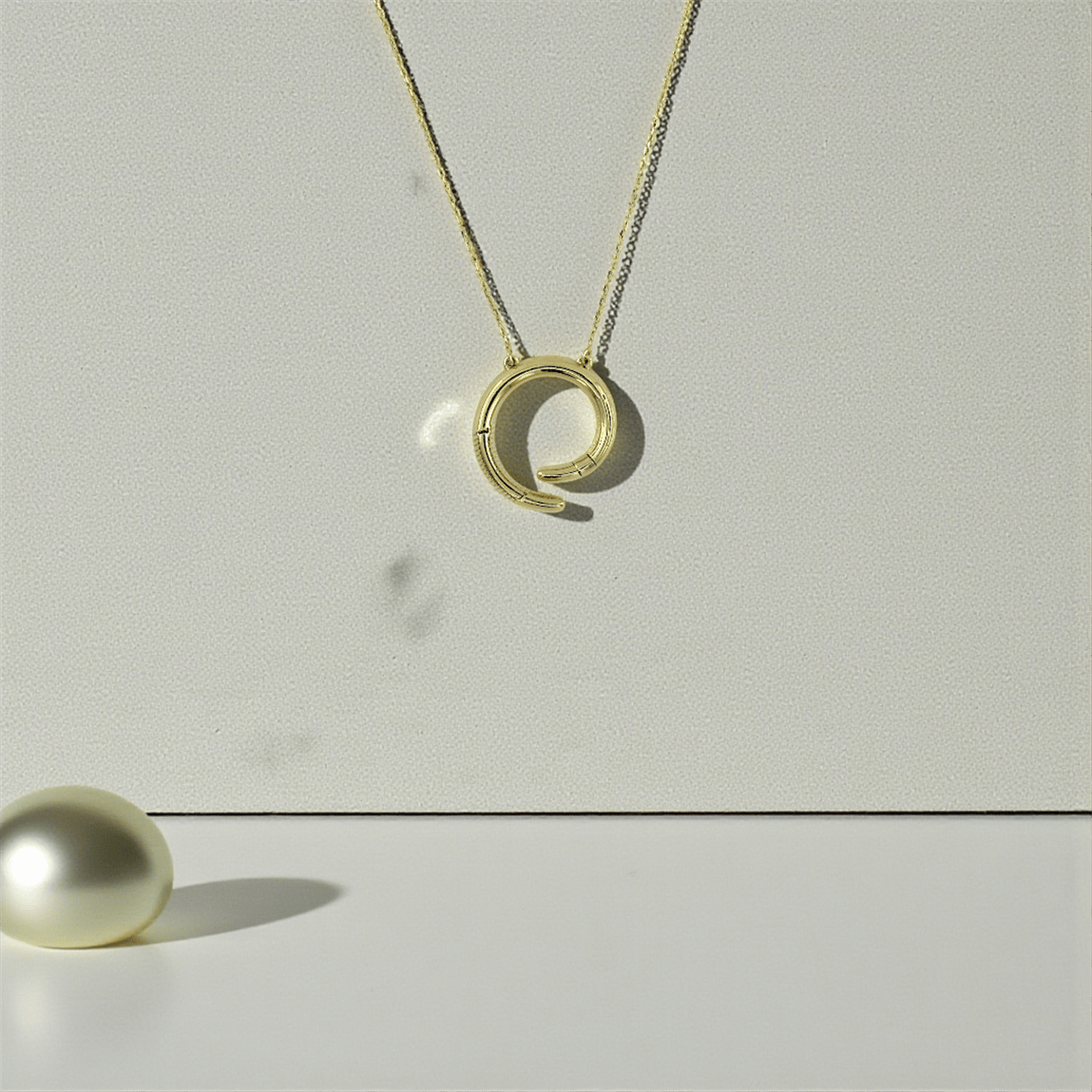 14 Ayar Altın Tasarım Kolye  -  K234776