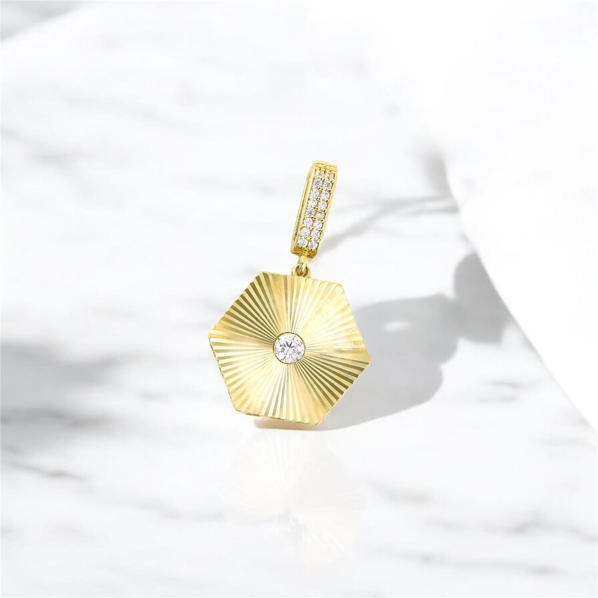 14 Ayar Altın Tasarım Kolye Ucu  -  0193652