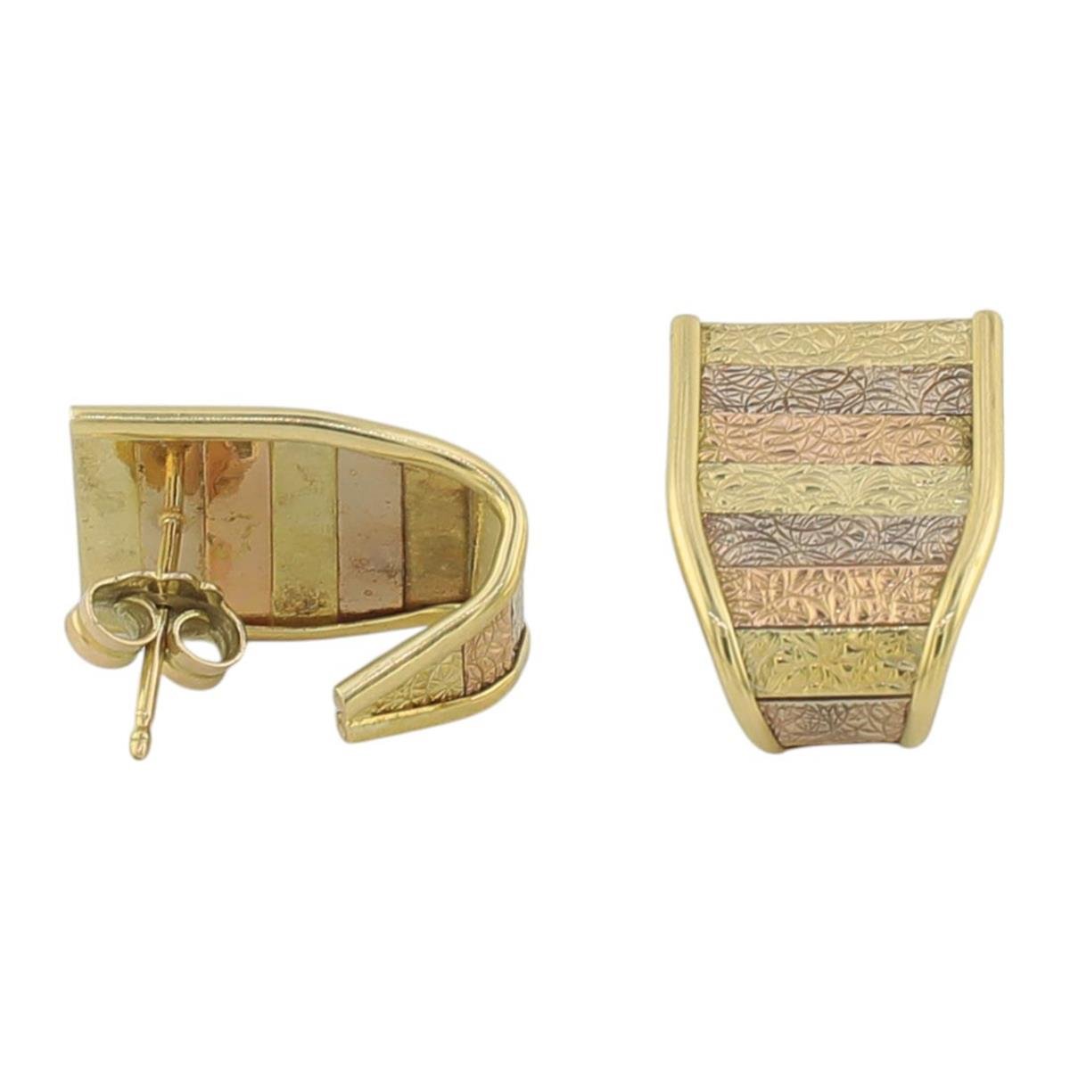 14 Ayar Altın Tasarım Küpe  -  0179287