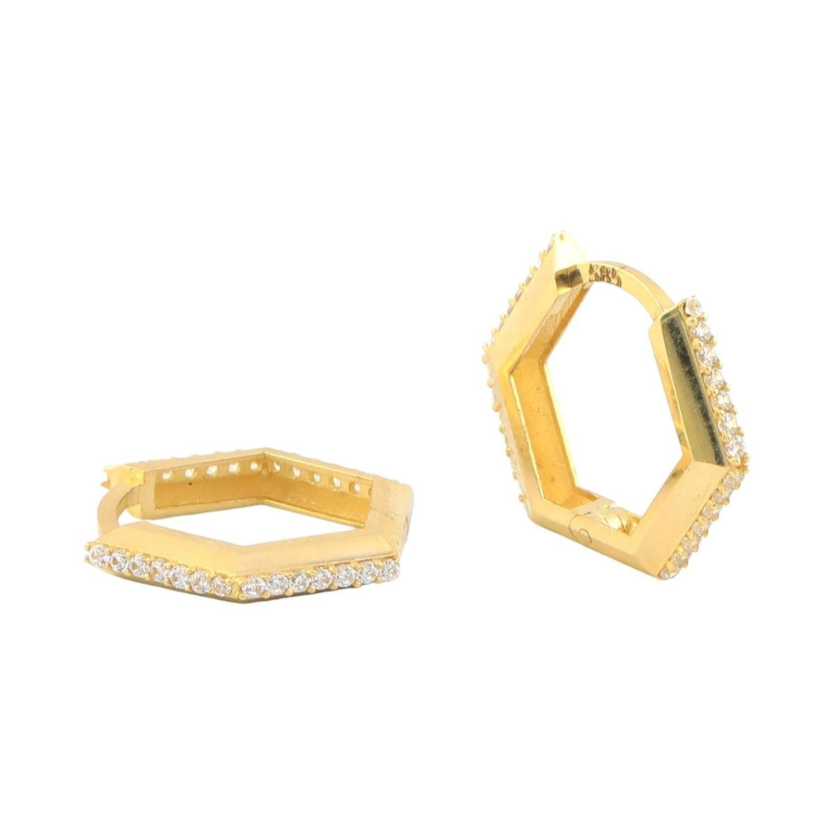 14 Ayar Altın Tasarım Küpe  -  0179966