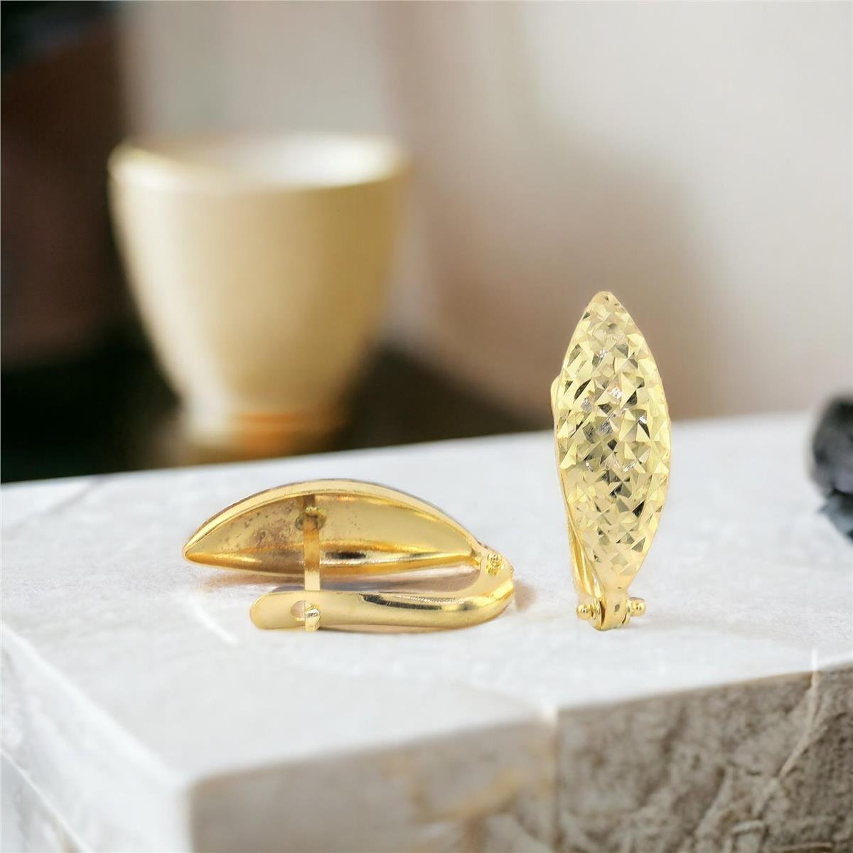 14 Ayar Altın Tasarım Küpe  -  0180403