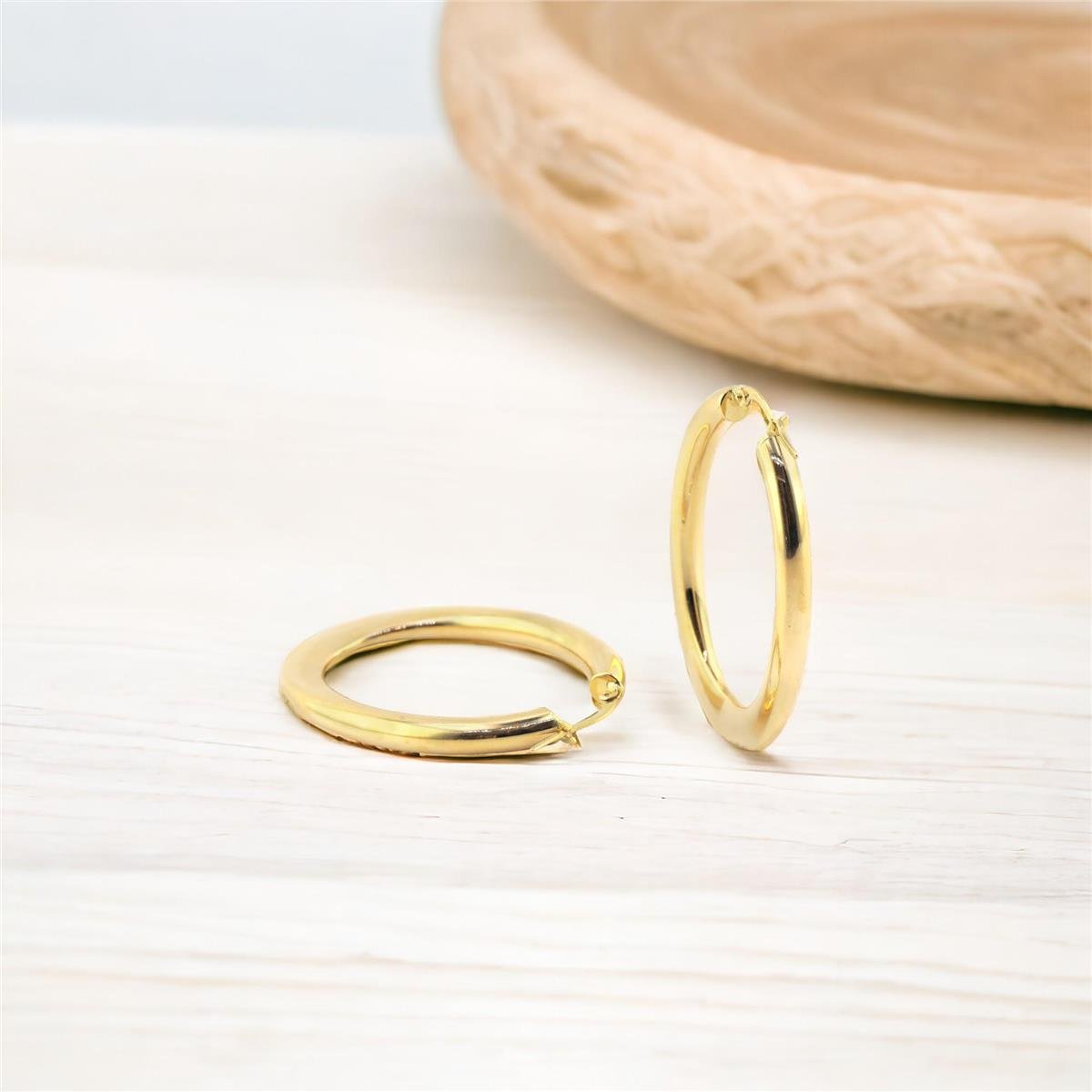 14 Ayar Altın Tasarım Küpe  -  0180503