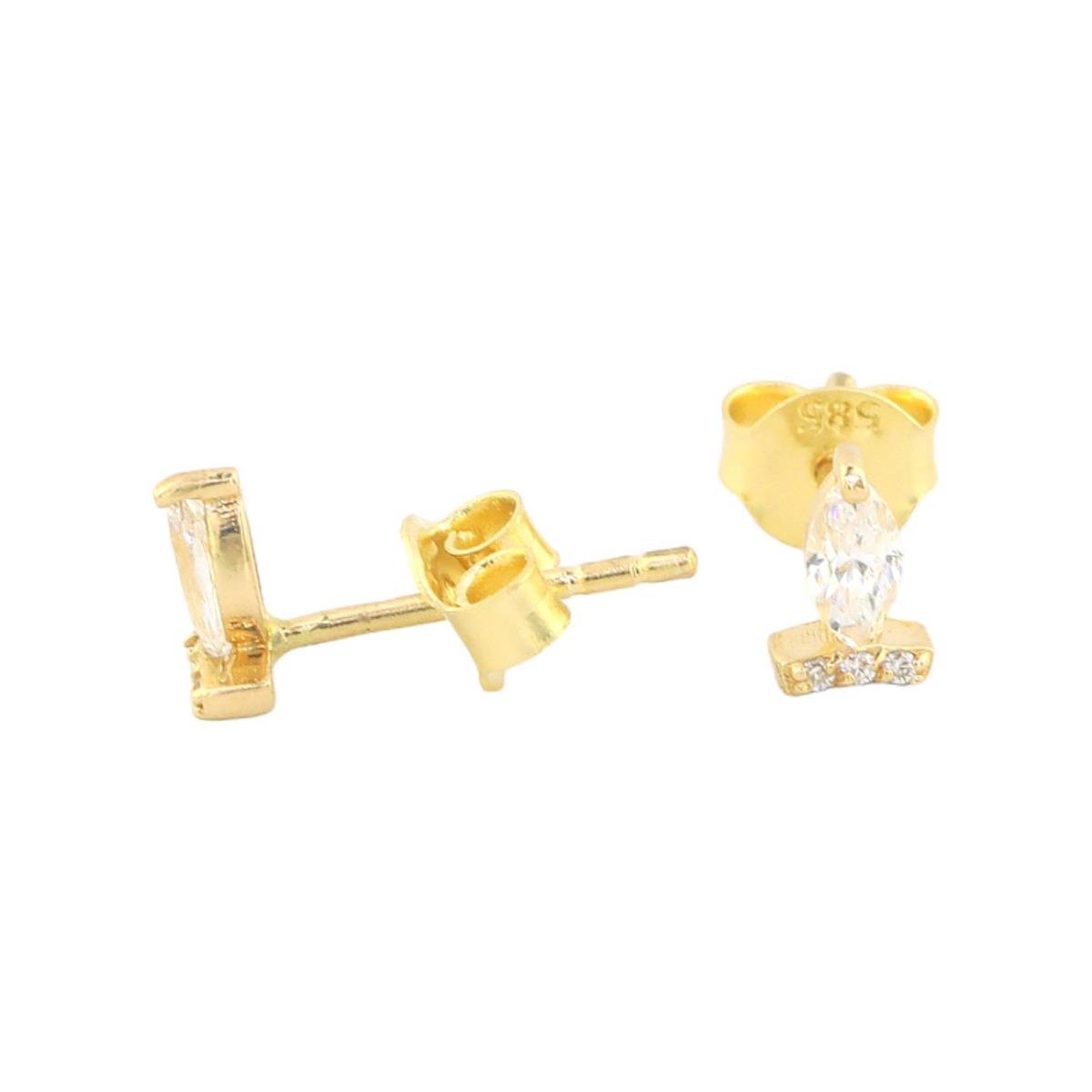 14 Ayar Altın Tasarım Küpe  -  0181931