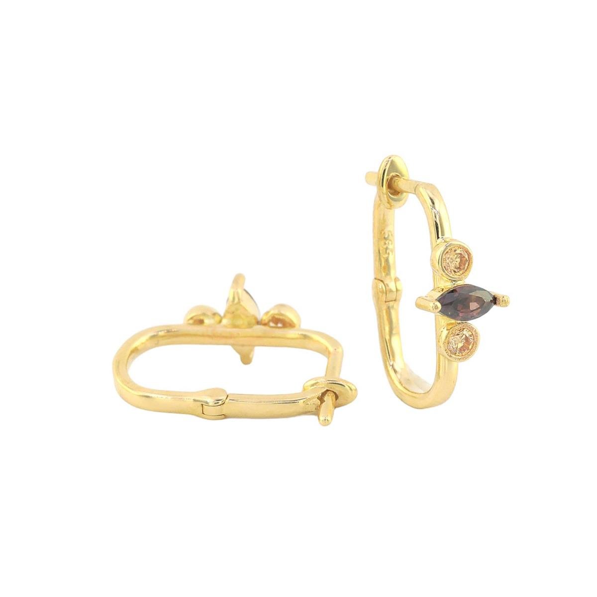 14 Ayar Altın Tasarım Küpe  -  0181943