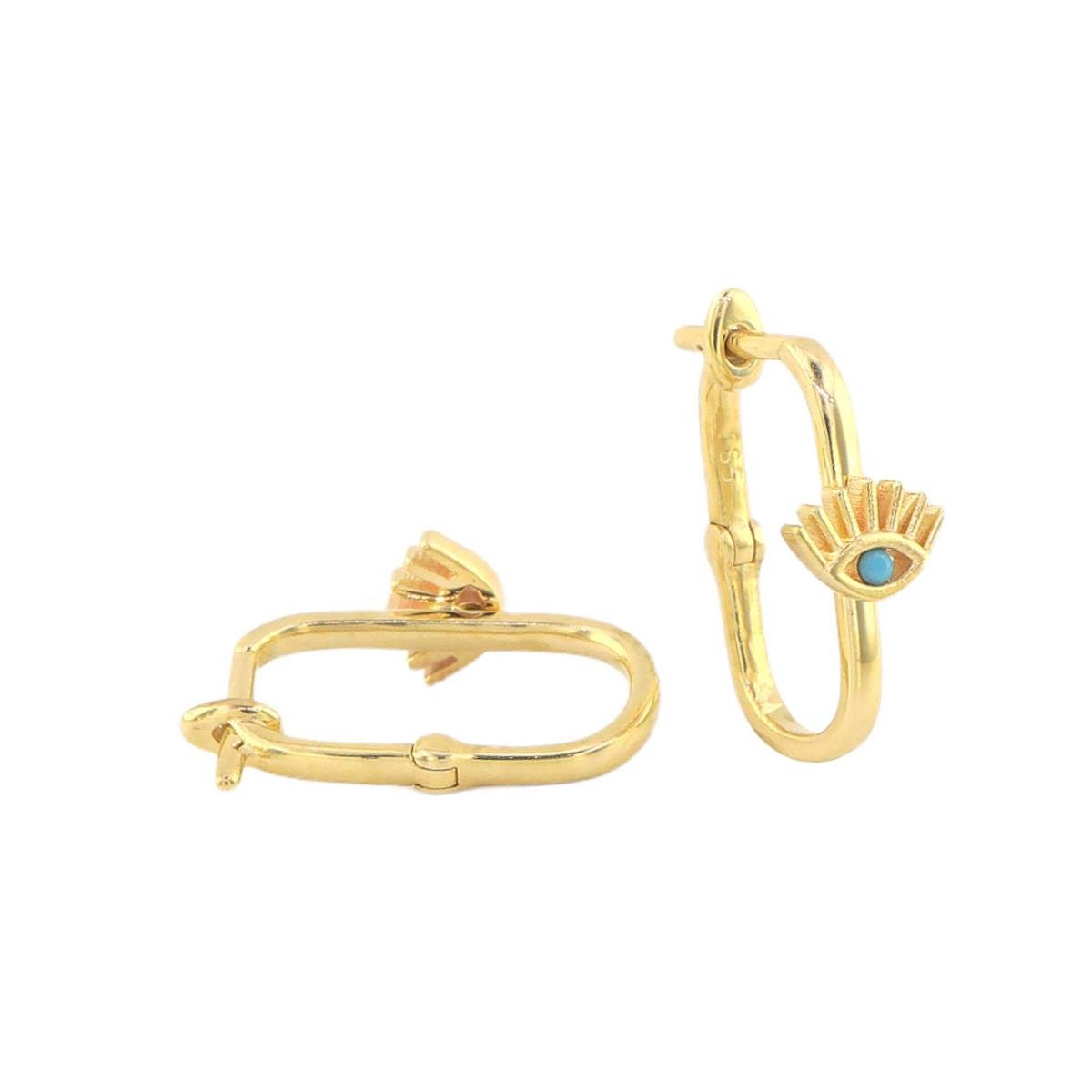 14 Ayar Altın Tasarım Küpe  -  0181950