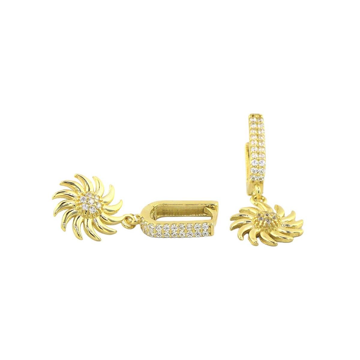 14 Ayar Altın Tasarım Küpe  -  0184176