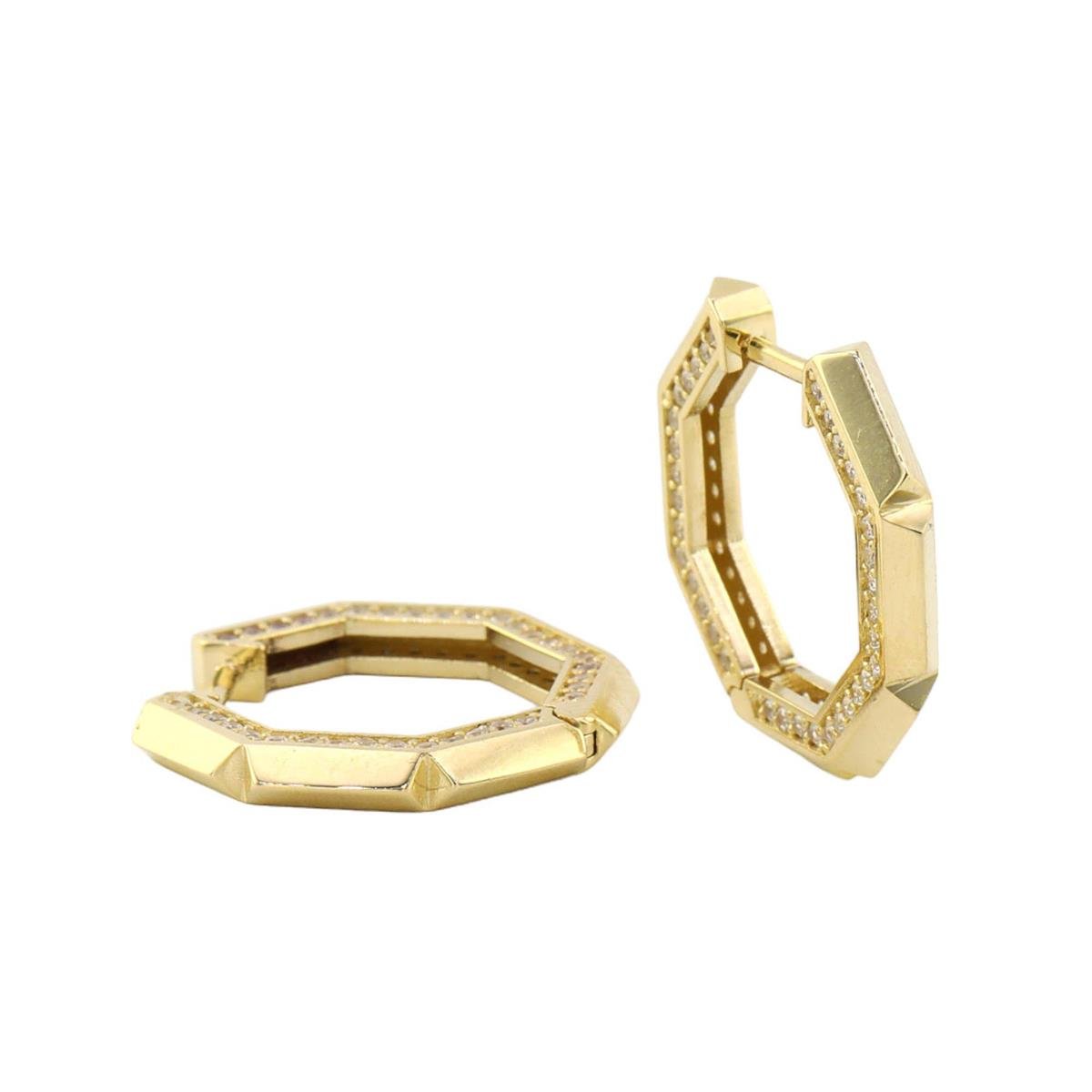 14 Ayar Altın Tasarım Küpe  -  0185233