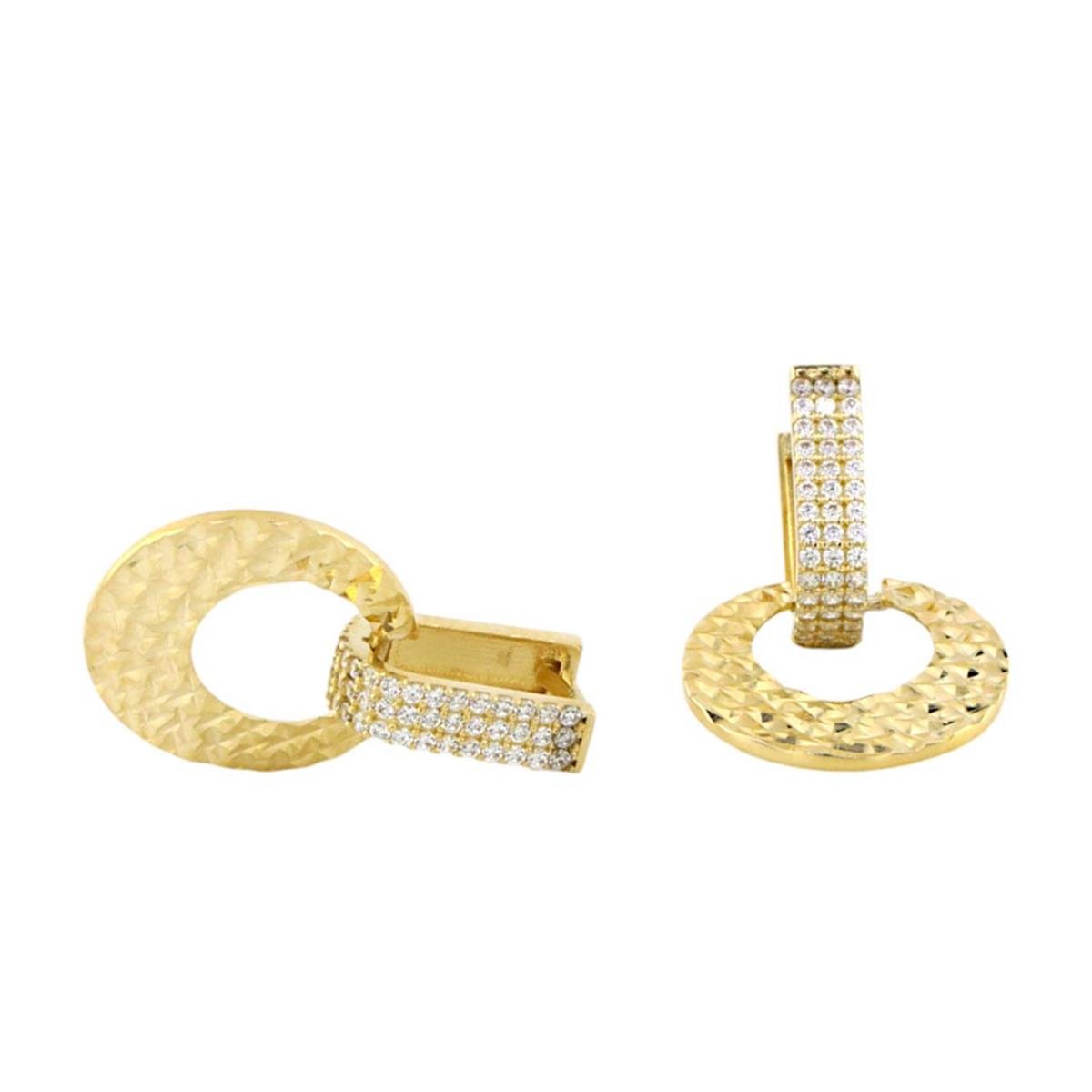 14 Ayar Altın Tasarım Küpe  -  0187837