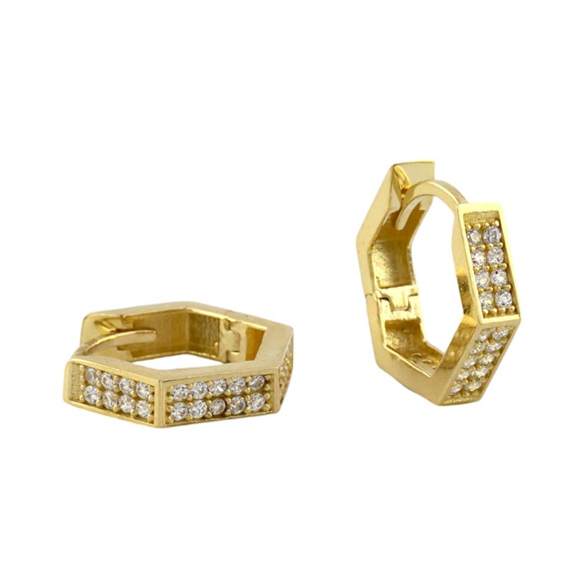 14 Ayar Altın Tasarım Küpe  -  0188053