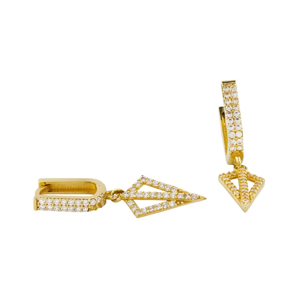 14 Ayar Altın Tasarım Küpe  -  0188092