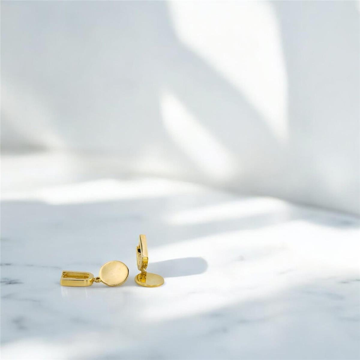 14 Ayar Altın Tasarım Küpe  -  0188097