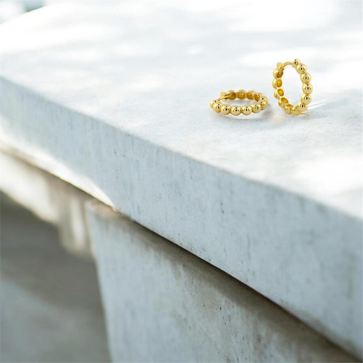 14 Ayar Altın Tasarım Küpe  -  0190692