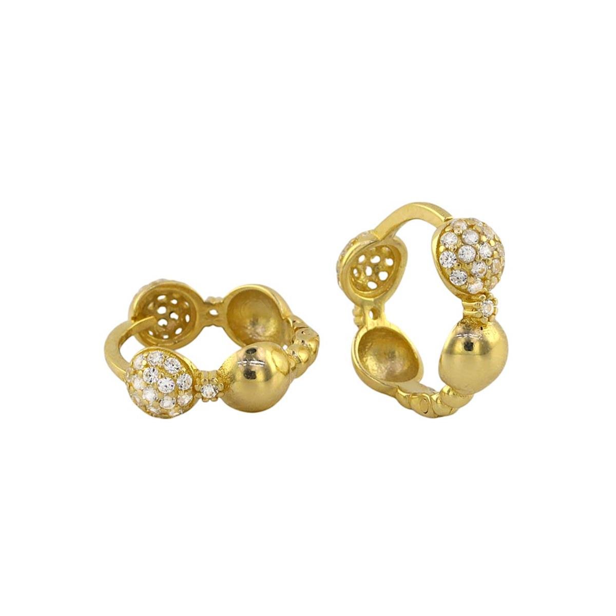 14 Ayar Altın Tasarım Küpe  -  0190694