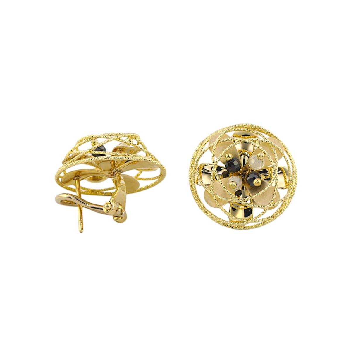 14 Ayar Altın Tasarım Küpe  -  0191093