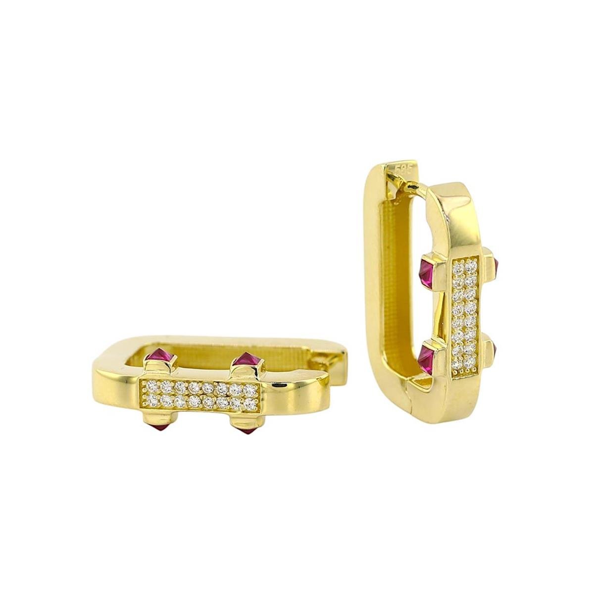 14 Ayar Altın Tasarım Küpe  -  0191183