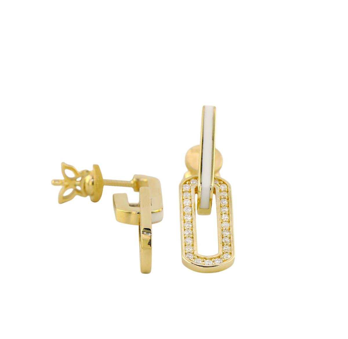 14 Ayar Altın Tasarım Küpe  -  0192587