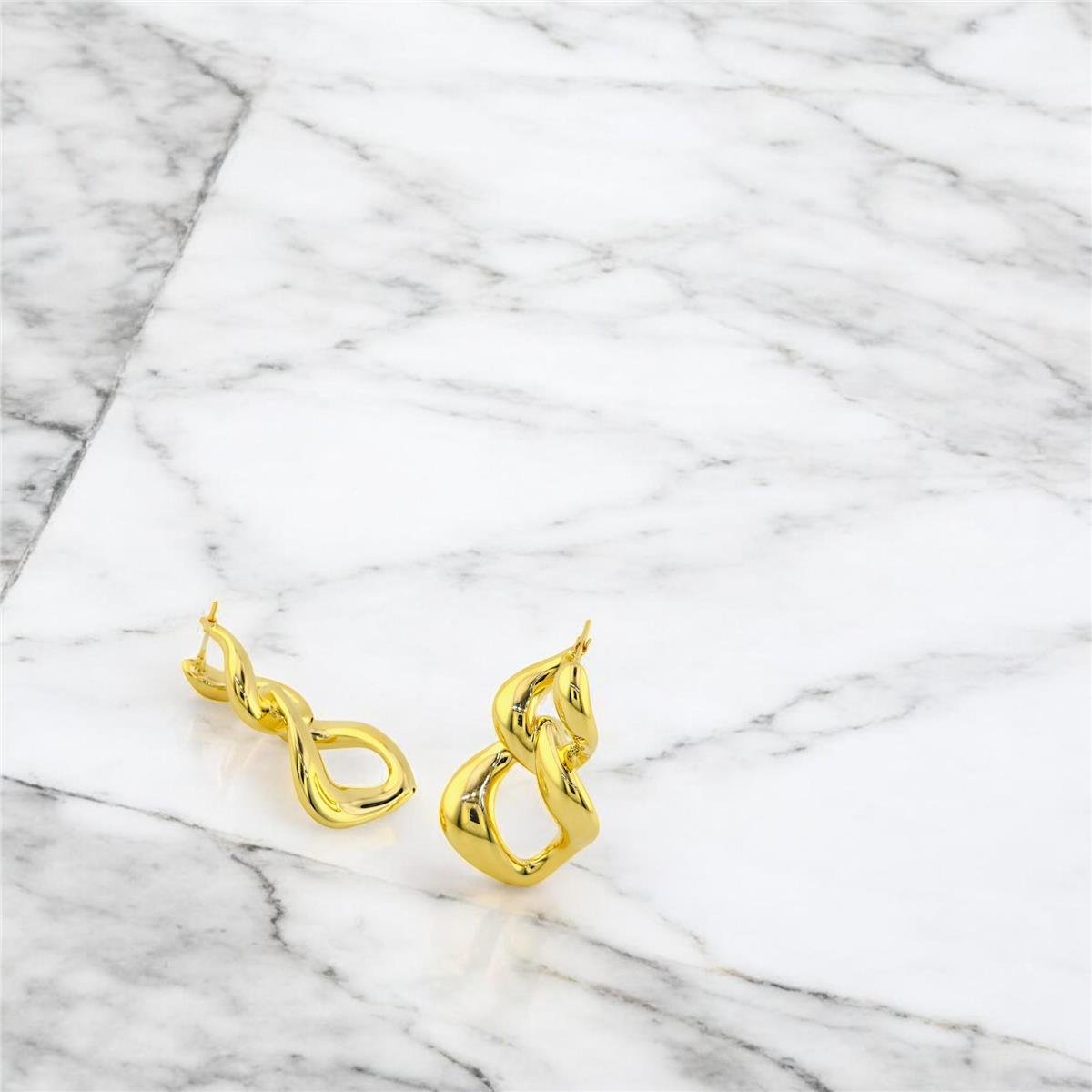 14 Ayar Altın Tasarım Küpe  -  0192594