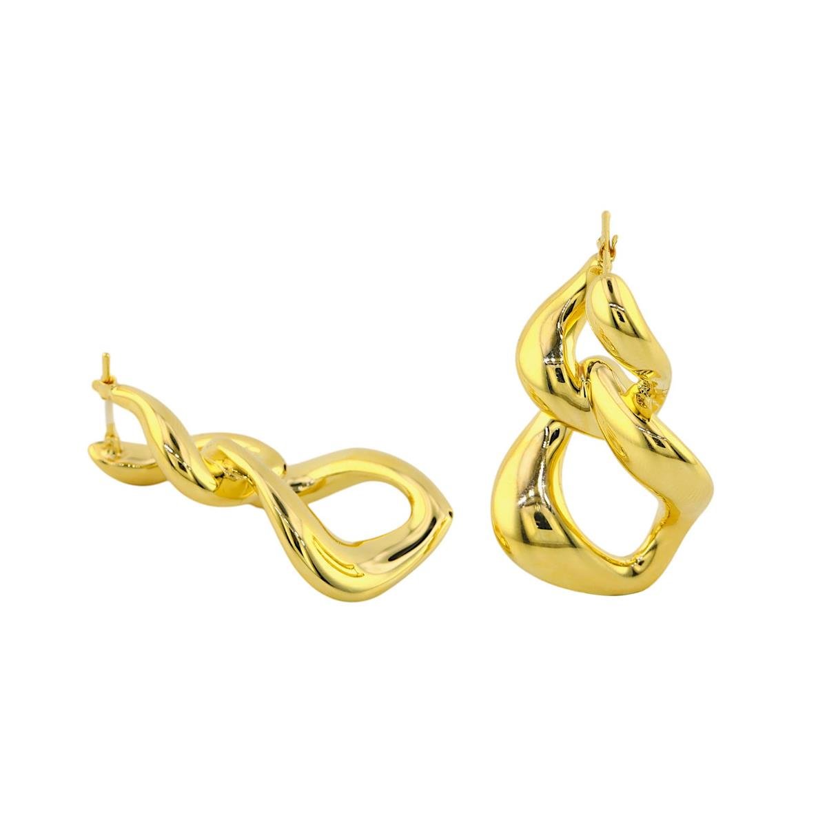 14 Ayar Altın Tasarım Küpe  -  0192594