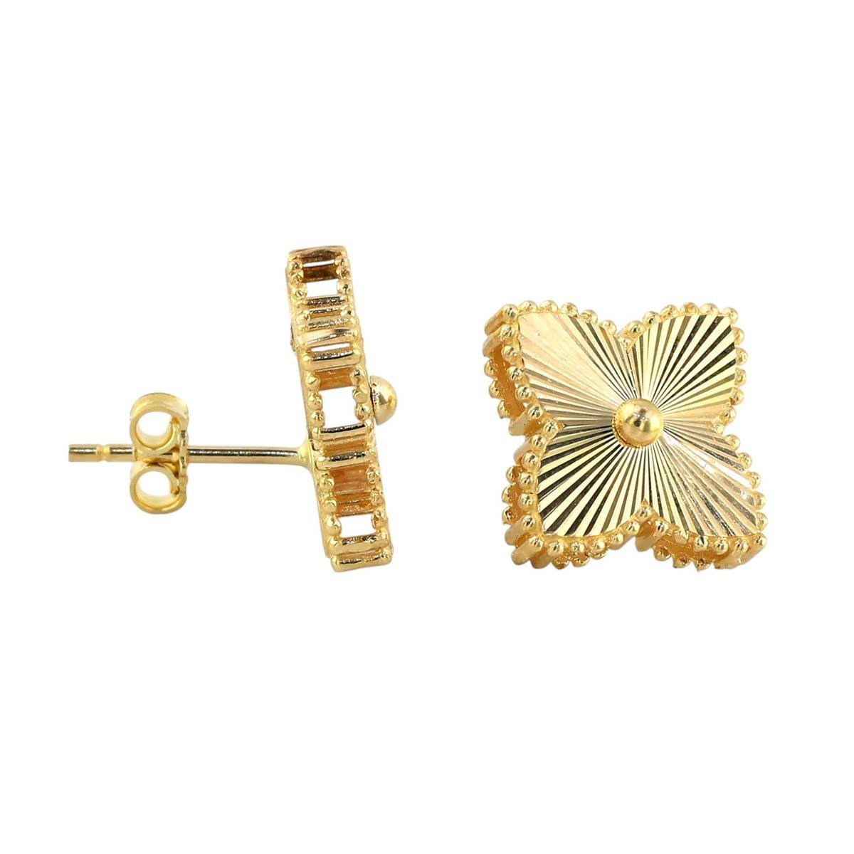 14 Ayar Altın Tasarım Küpe  -  0193559