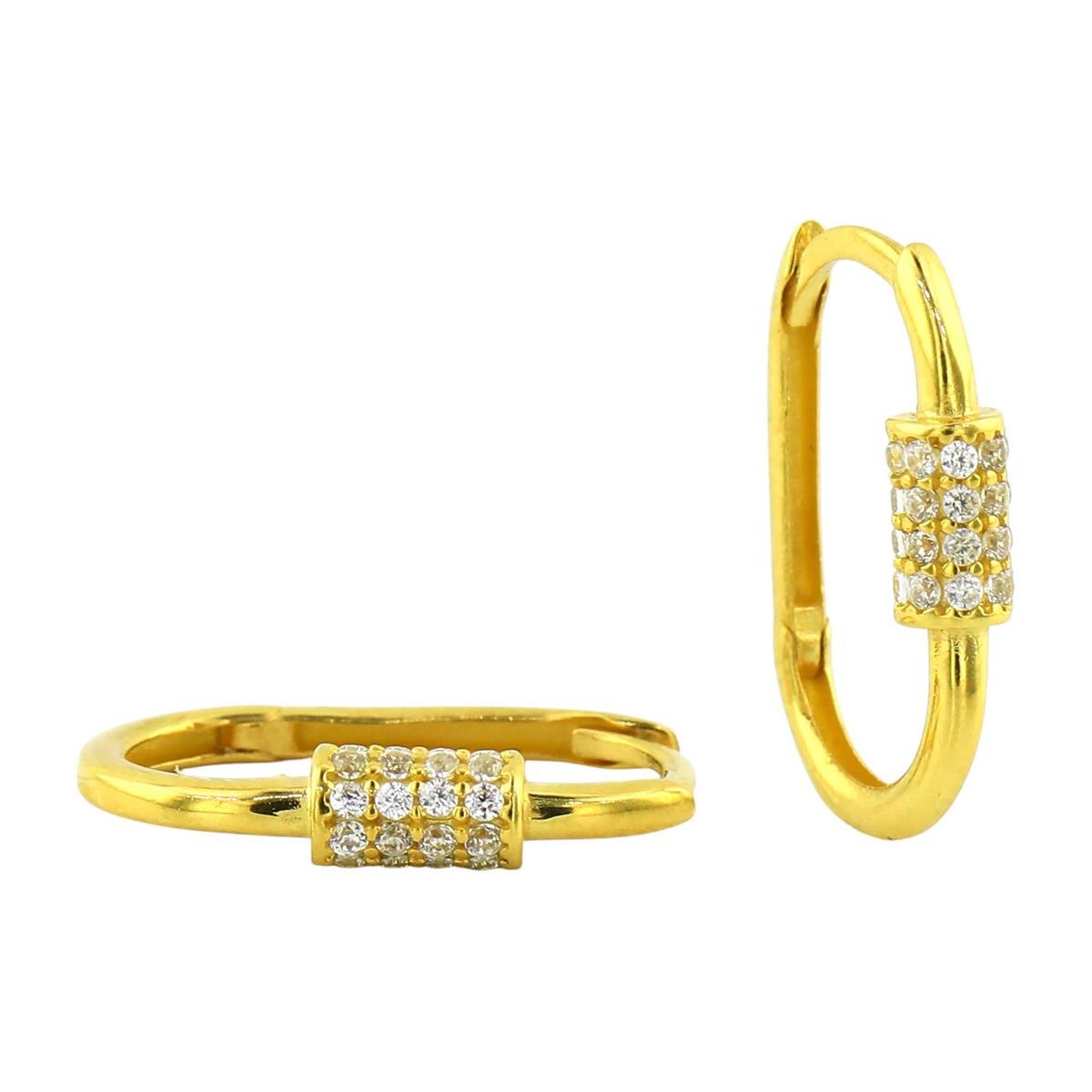 14 Ayar Altın Tasarım Küpe  -  0193647