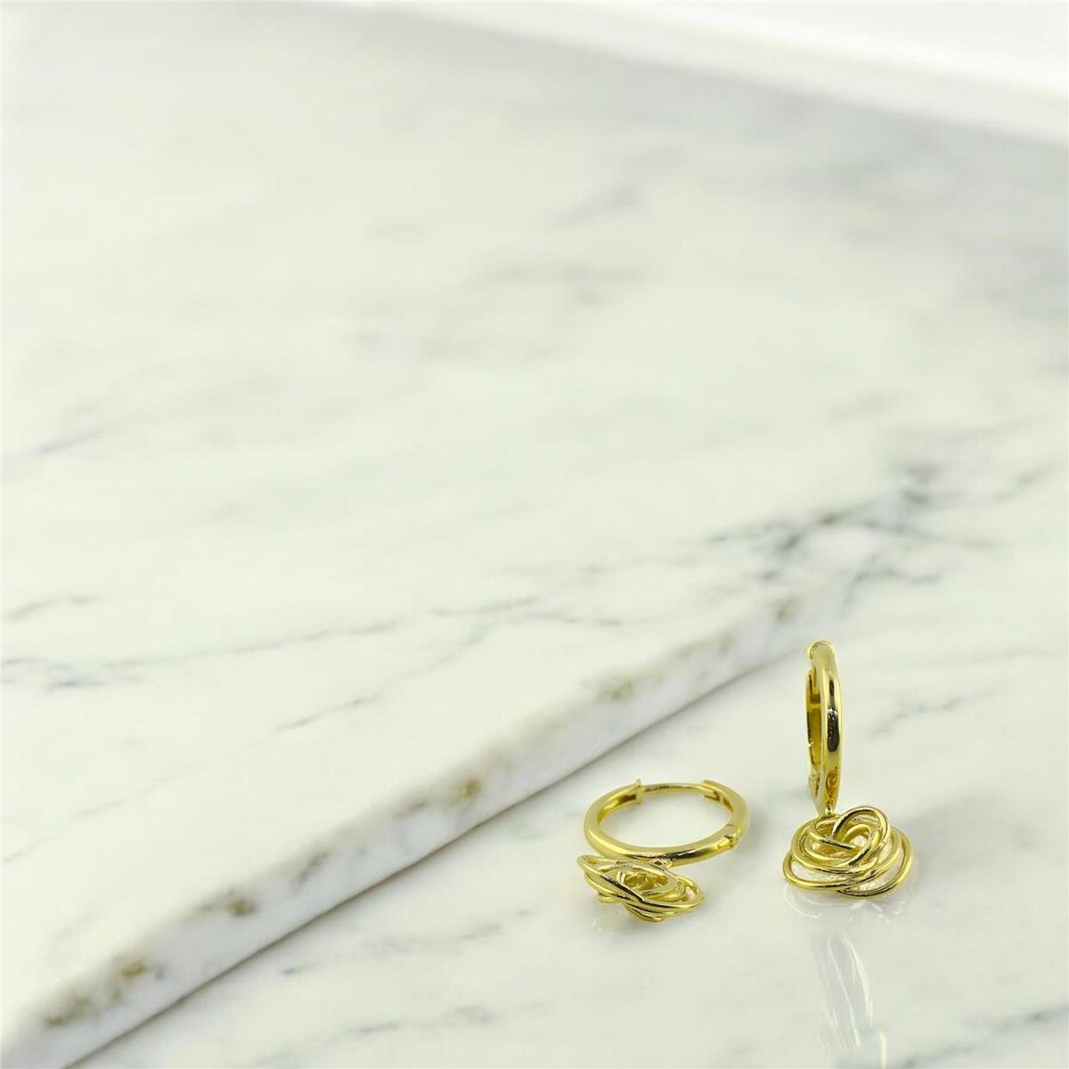 14 Ayar Altın Tasarım Küpe  -  0194065