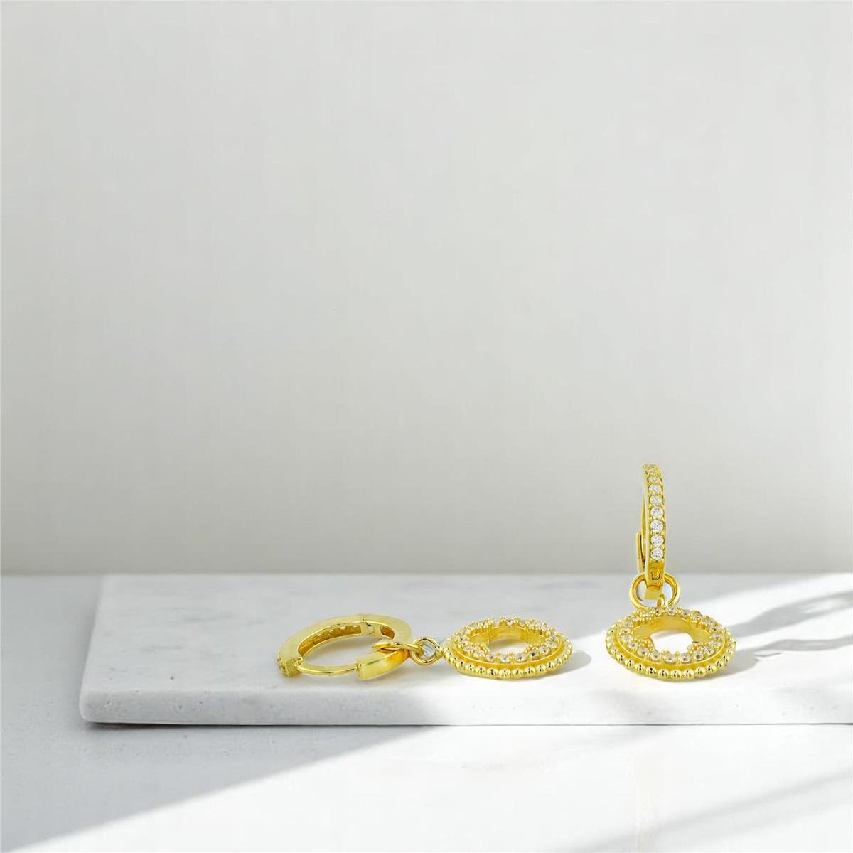 14 Ayar Altın Tasarım Küpe  -  0194257