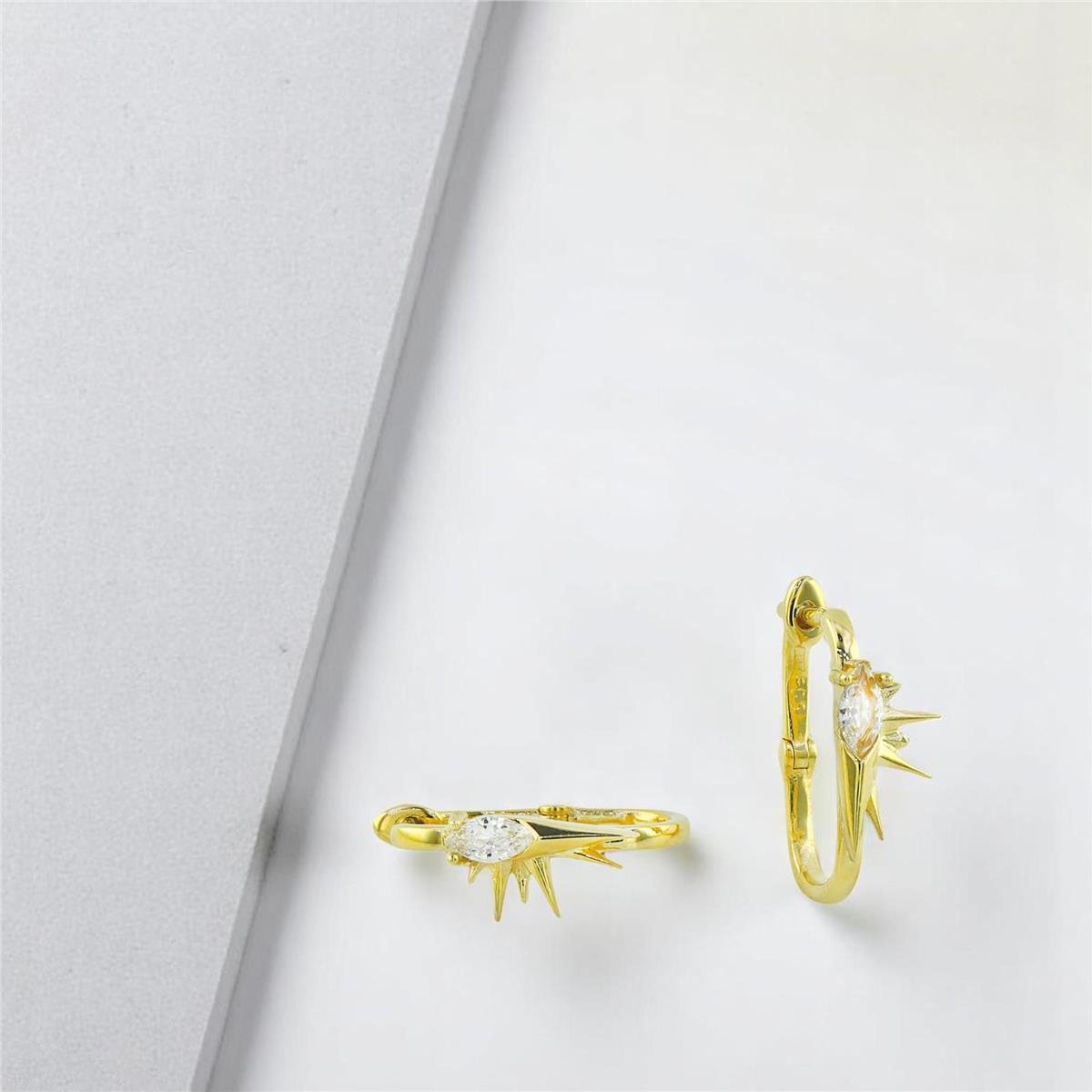 14 Ayar Altın Tasarım Küpe  -  0194259