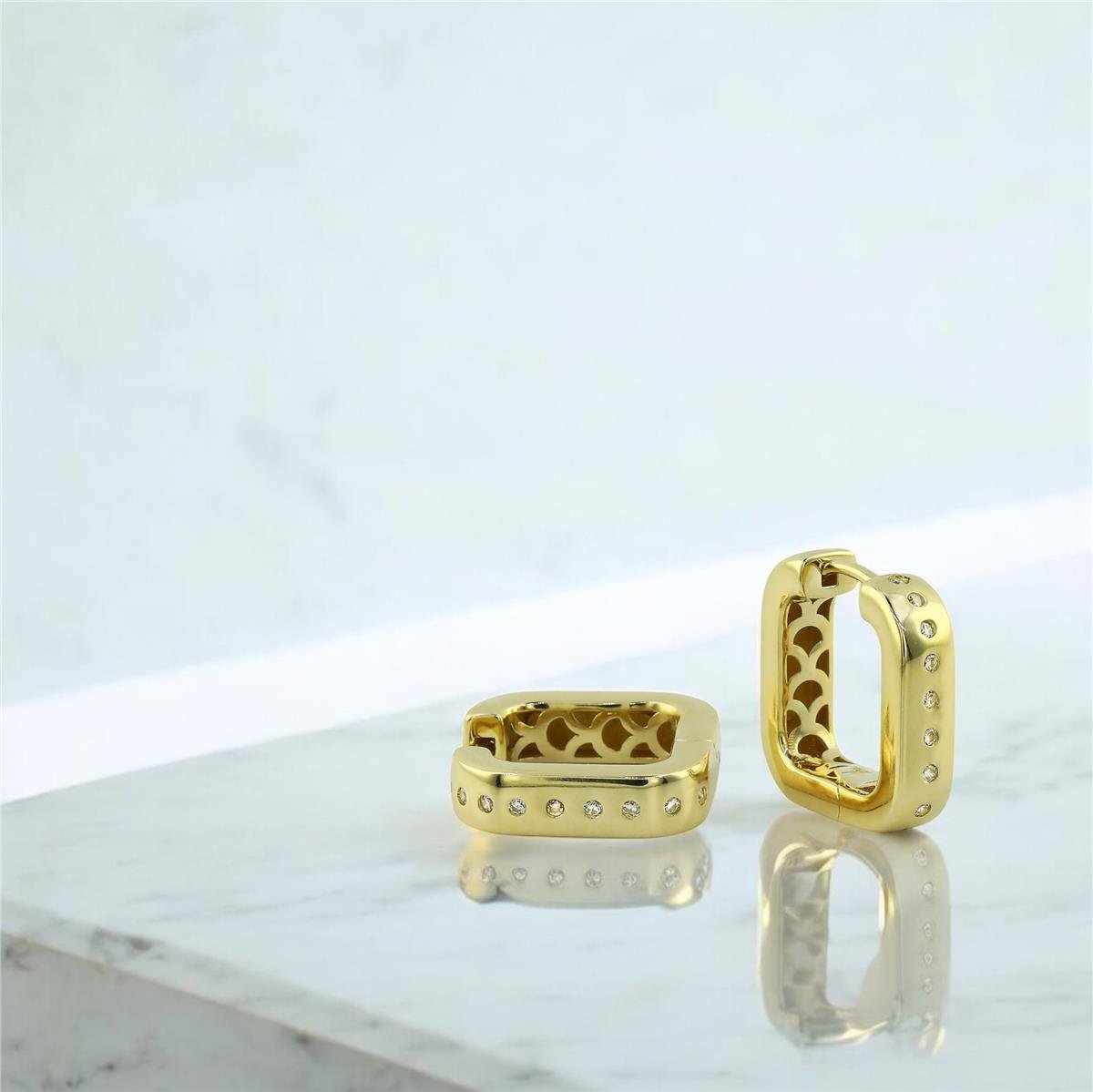 14 Ayar Altın Tasarım Küpe  -  0194690