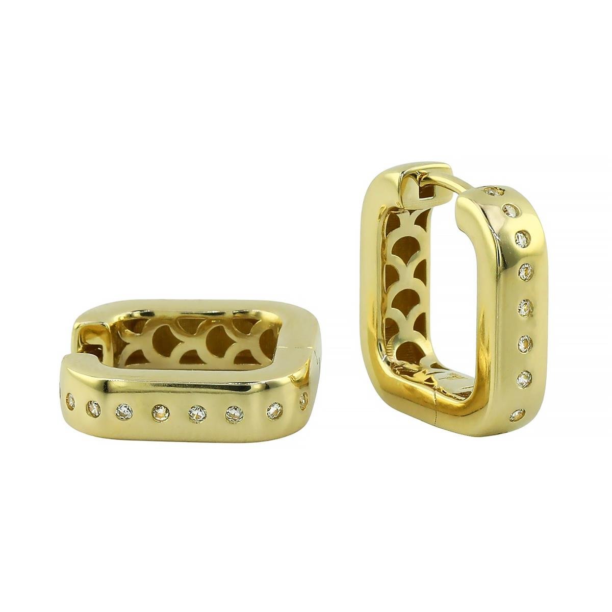 14 Ayar Altın Tasarım Küpe  -  0194690