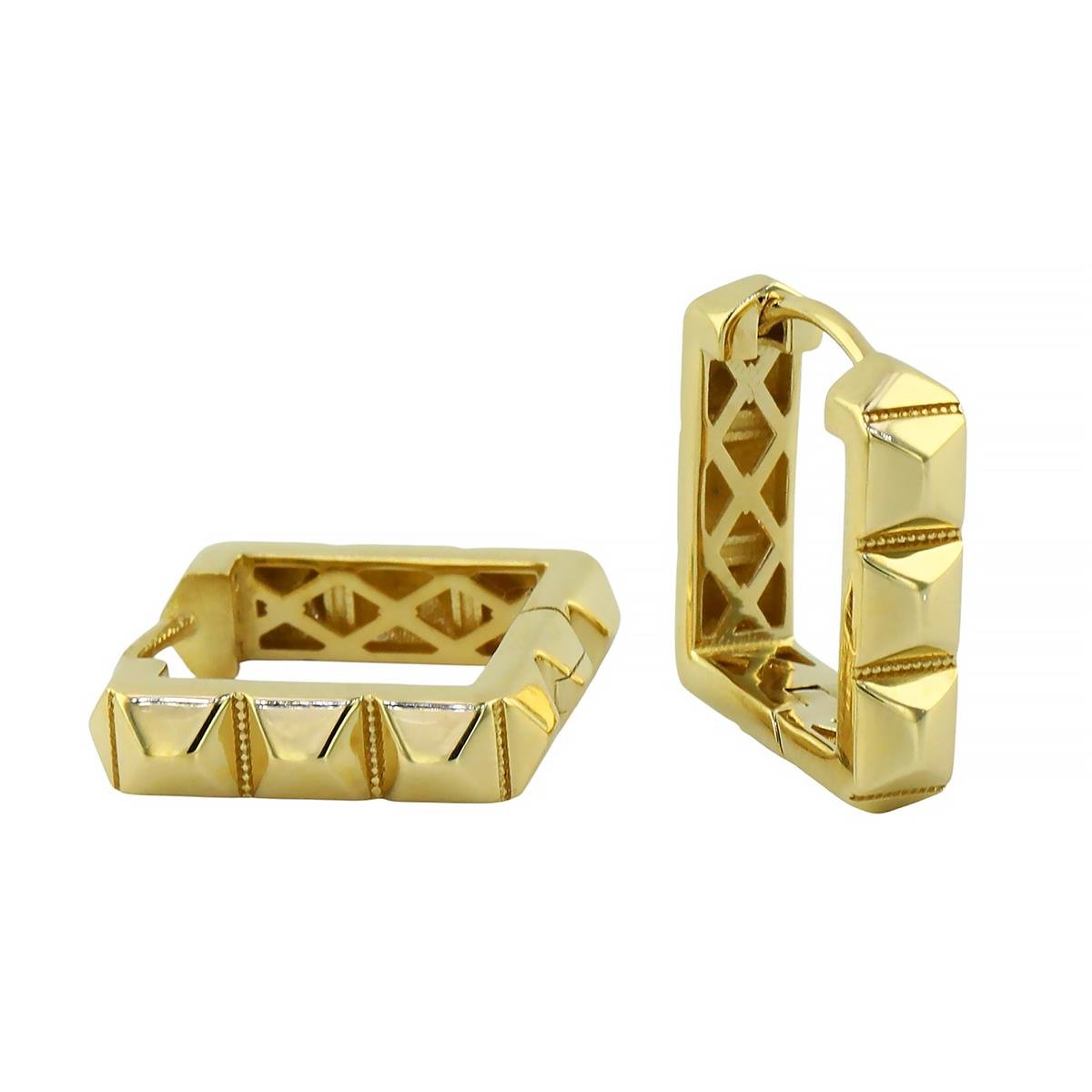 14 Ayar Altın Tasarım Küpe  -  0194696