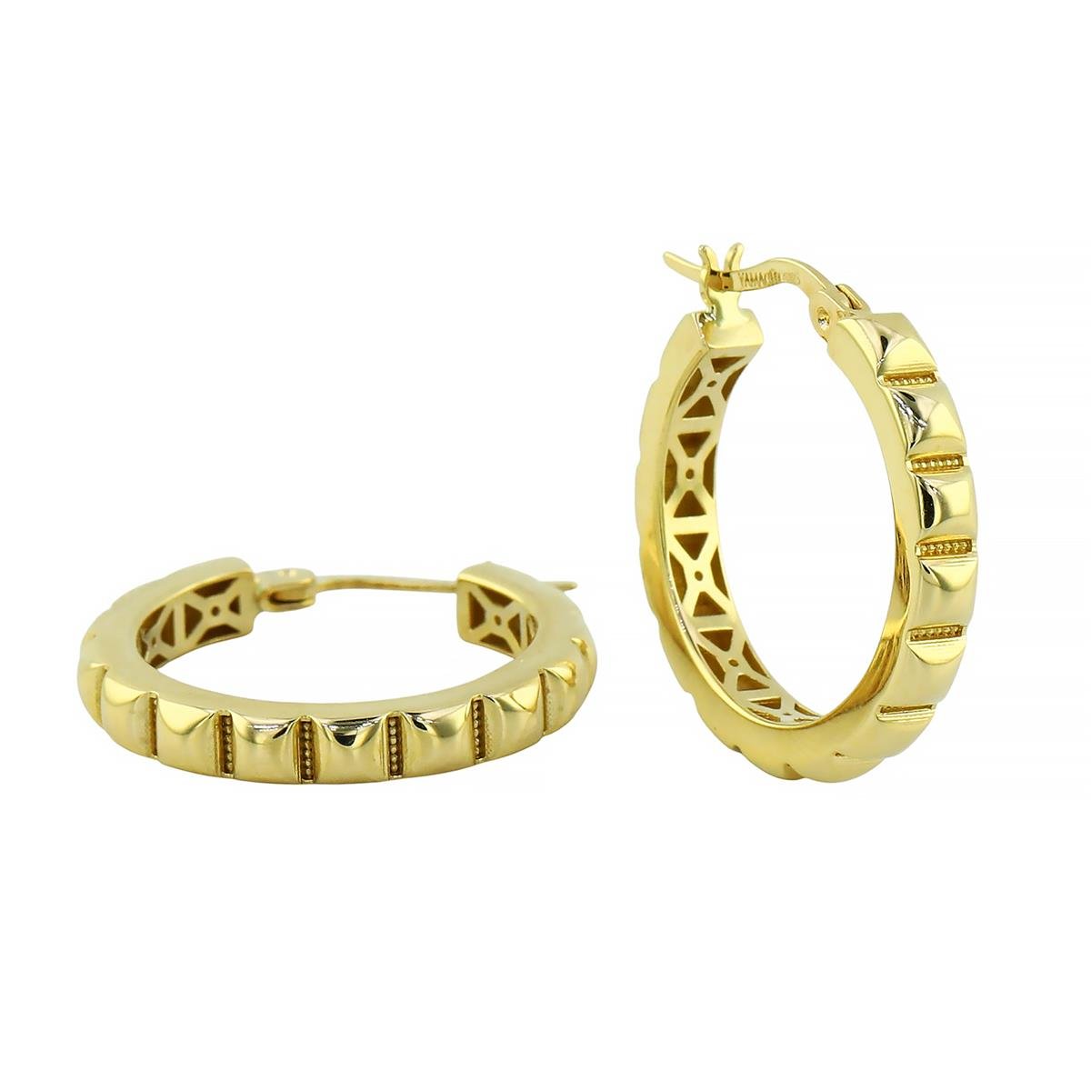 14 Ayar Altın Tasarım Küpe  -  0194712