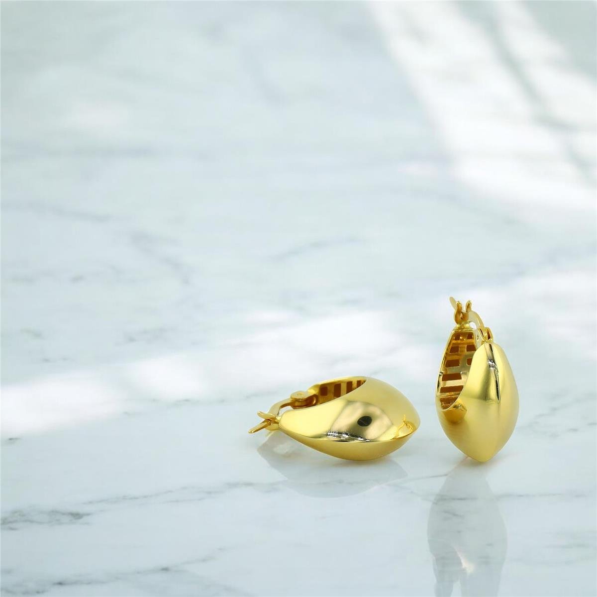 14 Ayar Altın Tasarım Küpe  -  0194714