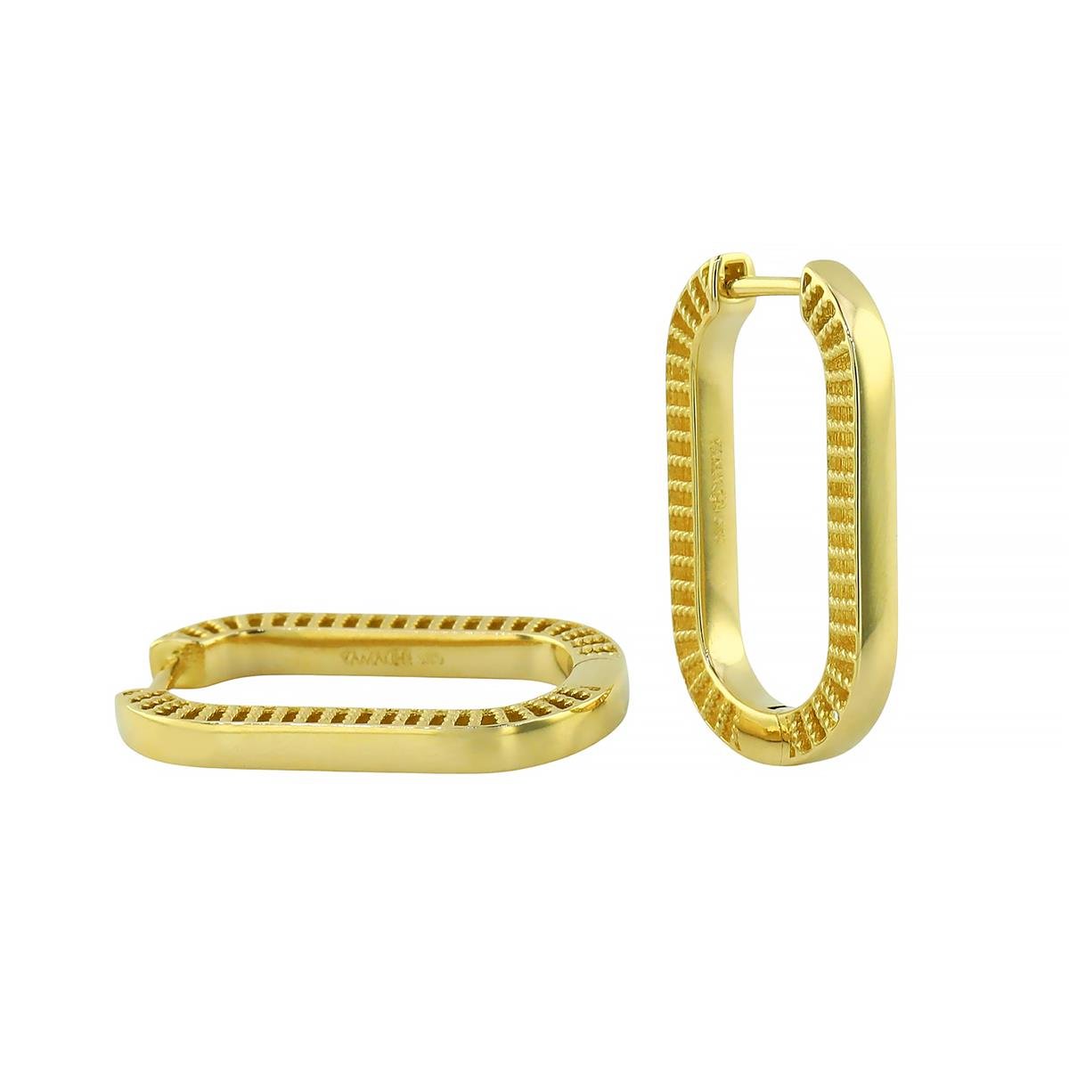 14 Ayar Altın Tasarım Küpe  -  0194729