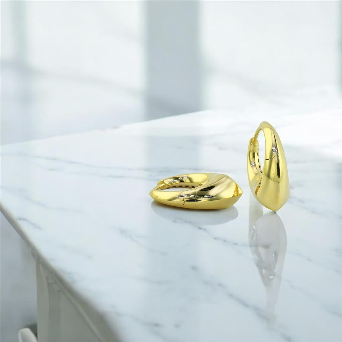 14 Ayar Altın Tasarım Küpe  -  0194731