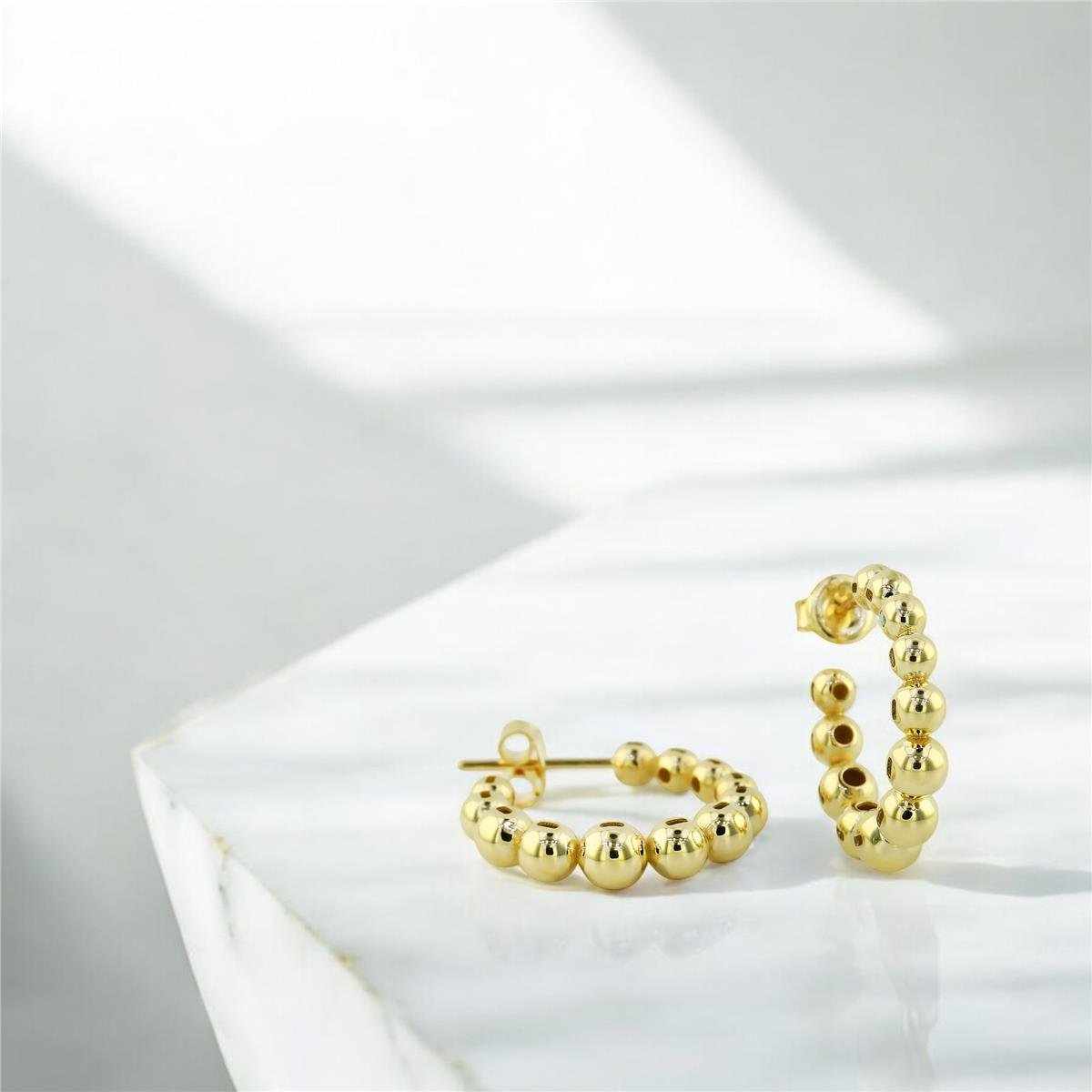 14 Ayar Altın Tasarım Küpe  -  0194741