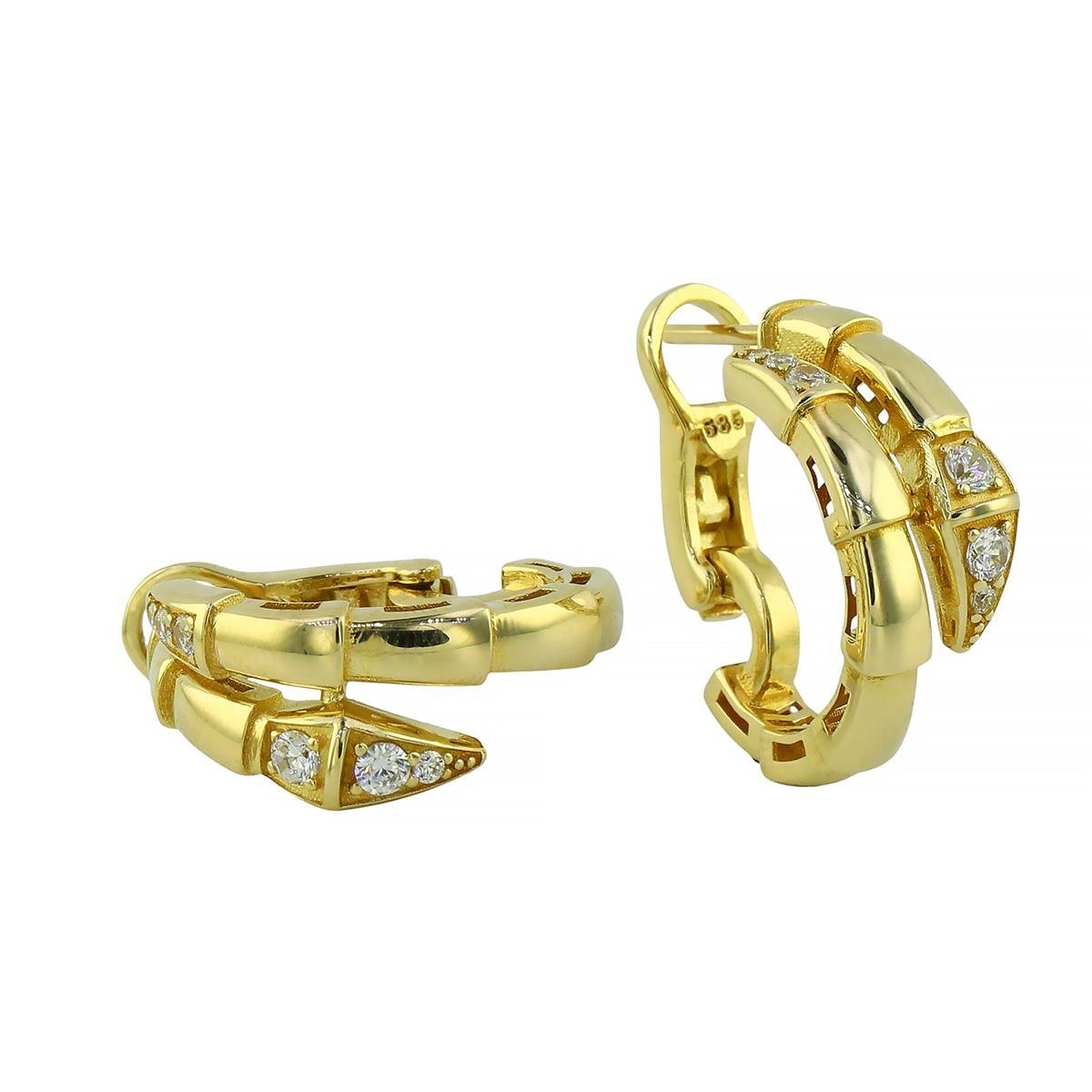 14 Ayar Altın Tasarım Küpe  -  0194781