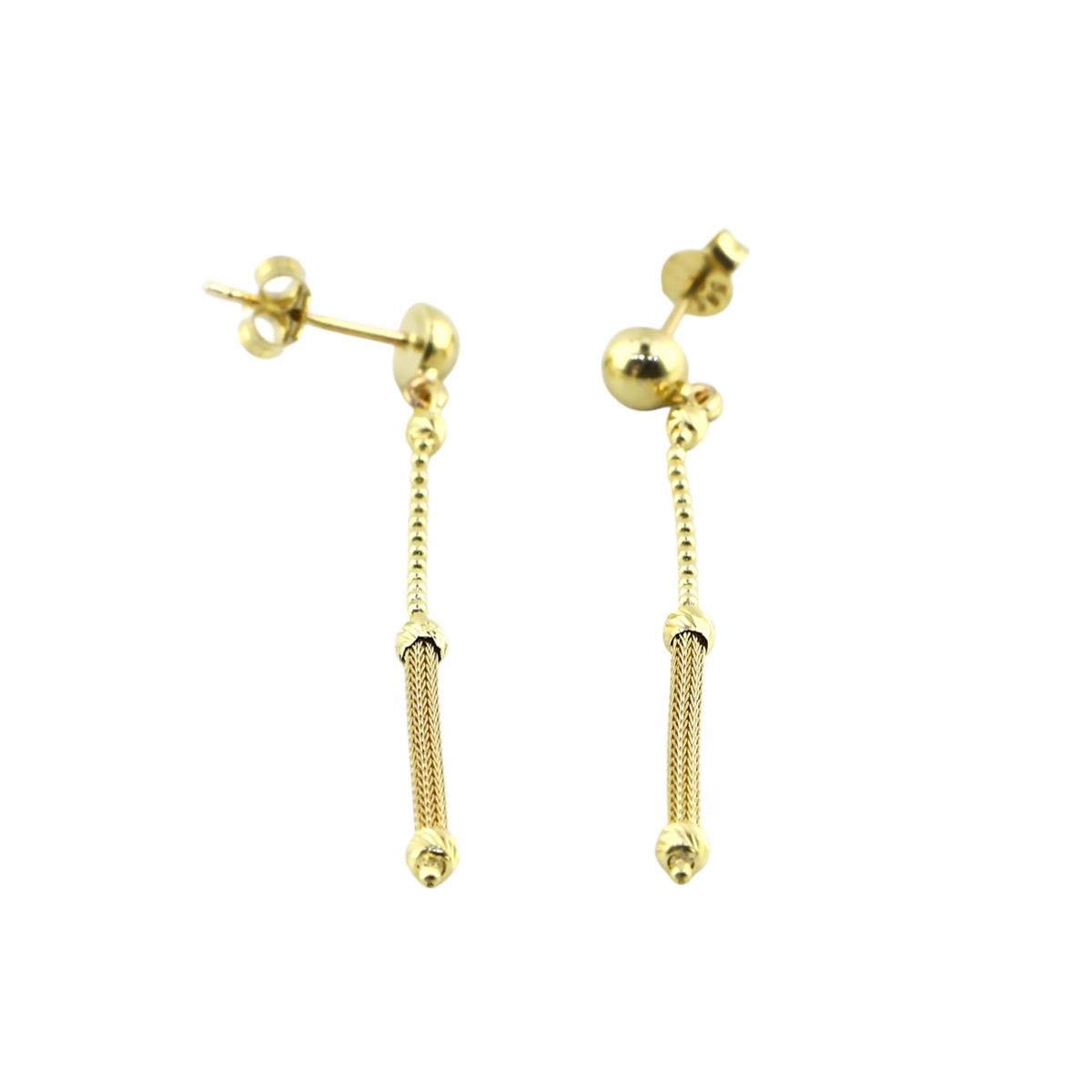 14 Ayar Altın Tasarım Küpe  -  0195066