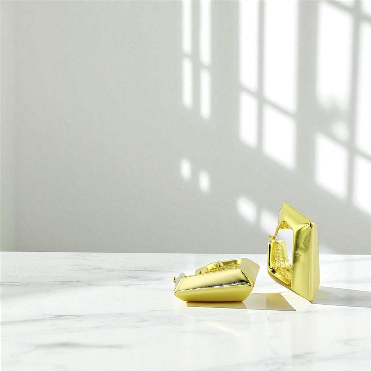 14 Ayar Altın Tasarım Küpe  -  0195191