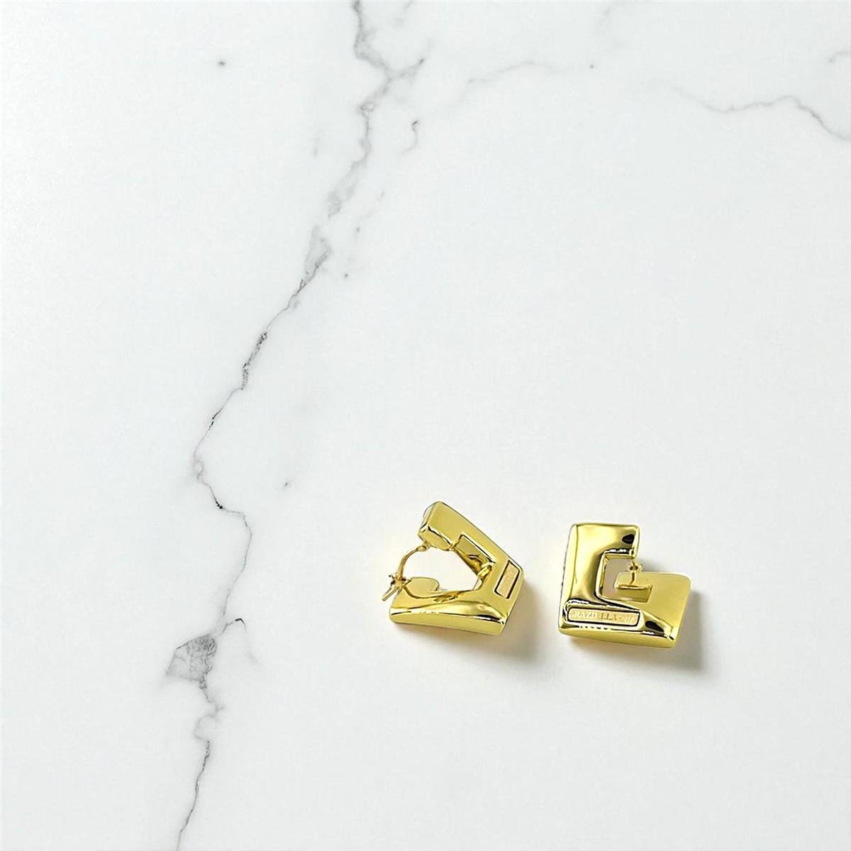 14 Ayar Altın Tasarım Küpe  -  0195193