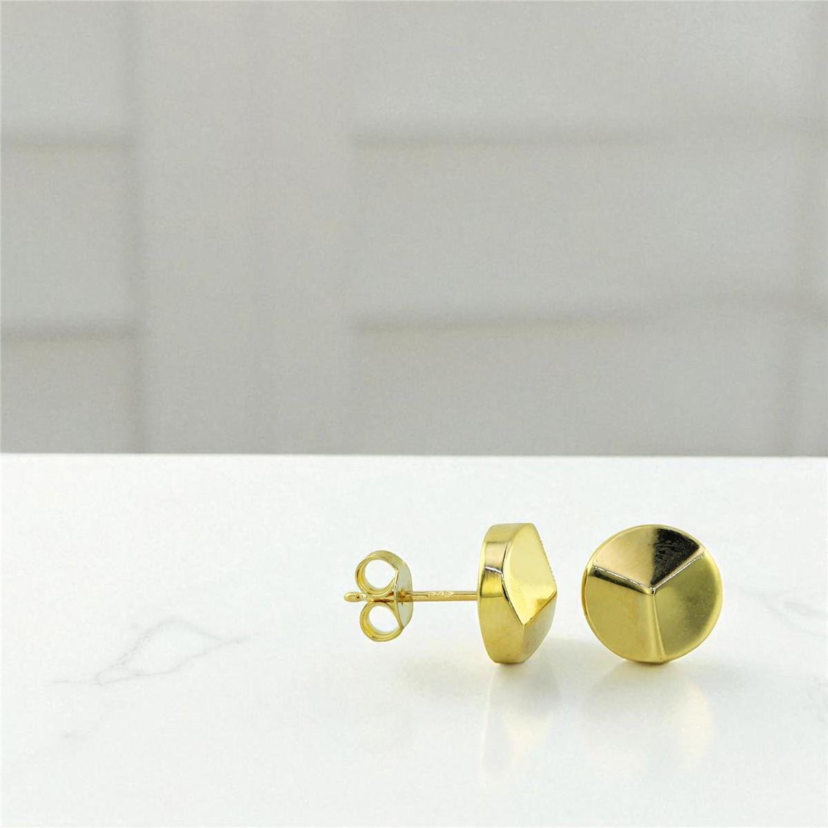 14 Ayar Altın Tasarım Küpe  -  0195194