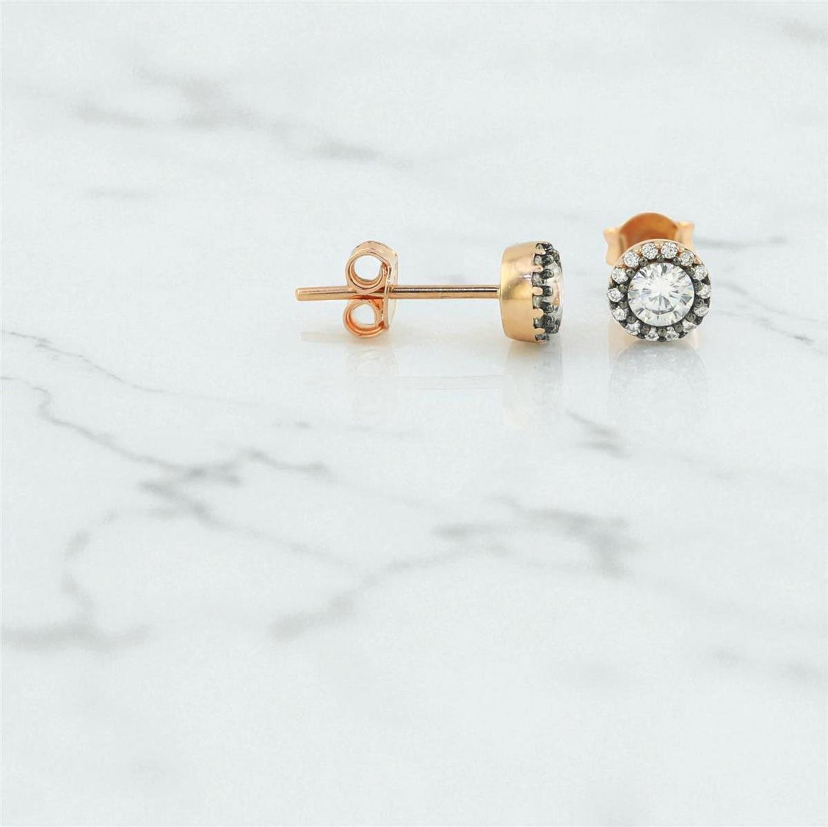 14 Ayar Altın Tasarım Küpe  -  0196647