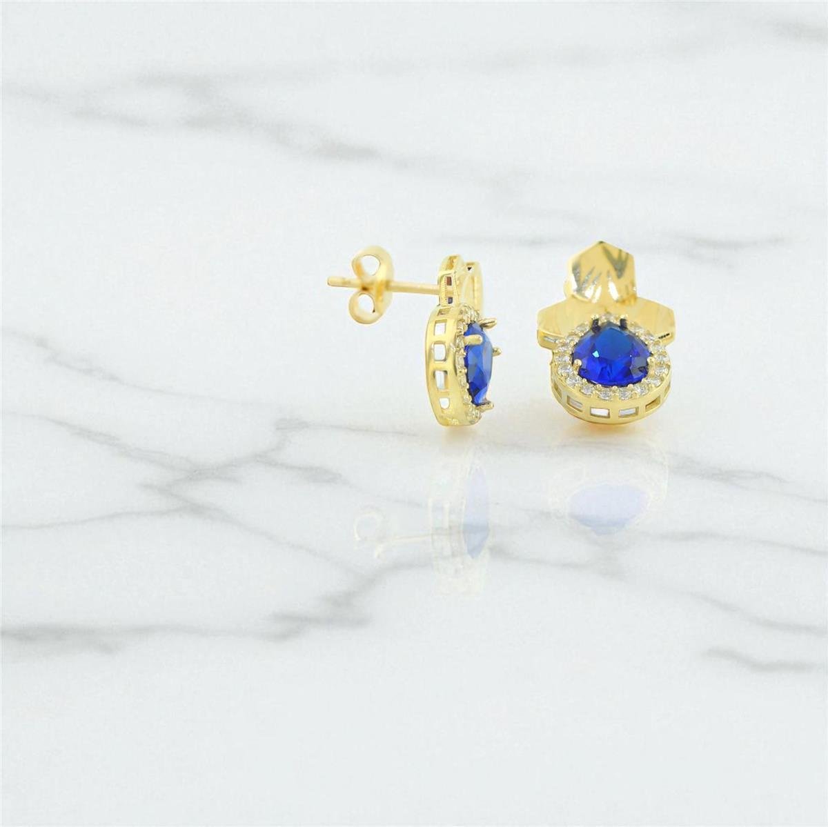 14 Ayar Altın Tasarım Küpe  -  0196787