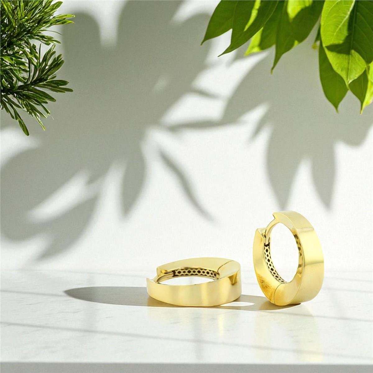 14 Ayar Altın Tasarım Küpe  -  0197068