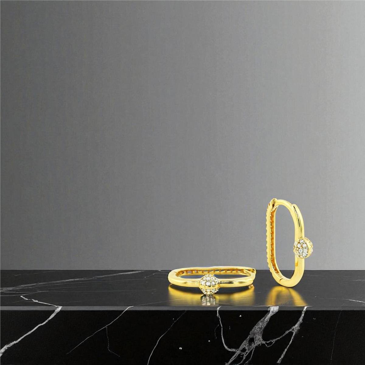 14 Ayar Altın Tasarım Küpe  -  0197097