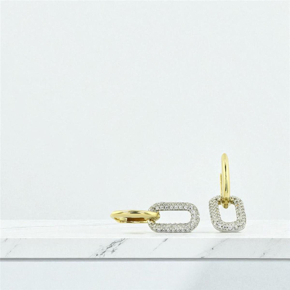 14 Ayar Altın Tasarım Küpe  -  0197111