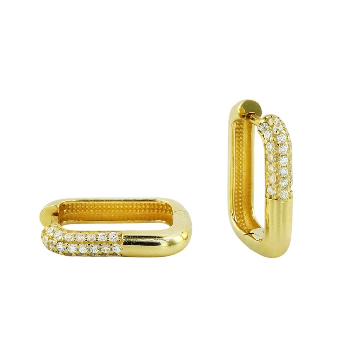 14 Ayar Altın Tasarım Küpe  -  0197936